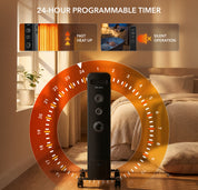 Oil-Filled Electric Heater with Timer Function - 2500W - 11 Fins