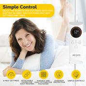 Fleece Electric Under Blanket - Heated Mattress Cover with Controller