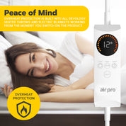 Fleece Electric Under Blanket - Heated Mattress Cover with Controller