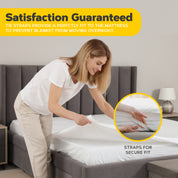 Fleece Electric Under Blanket - Heated Mattress Cover with Controller