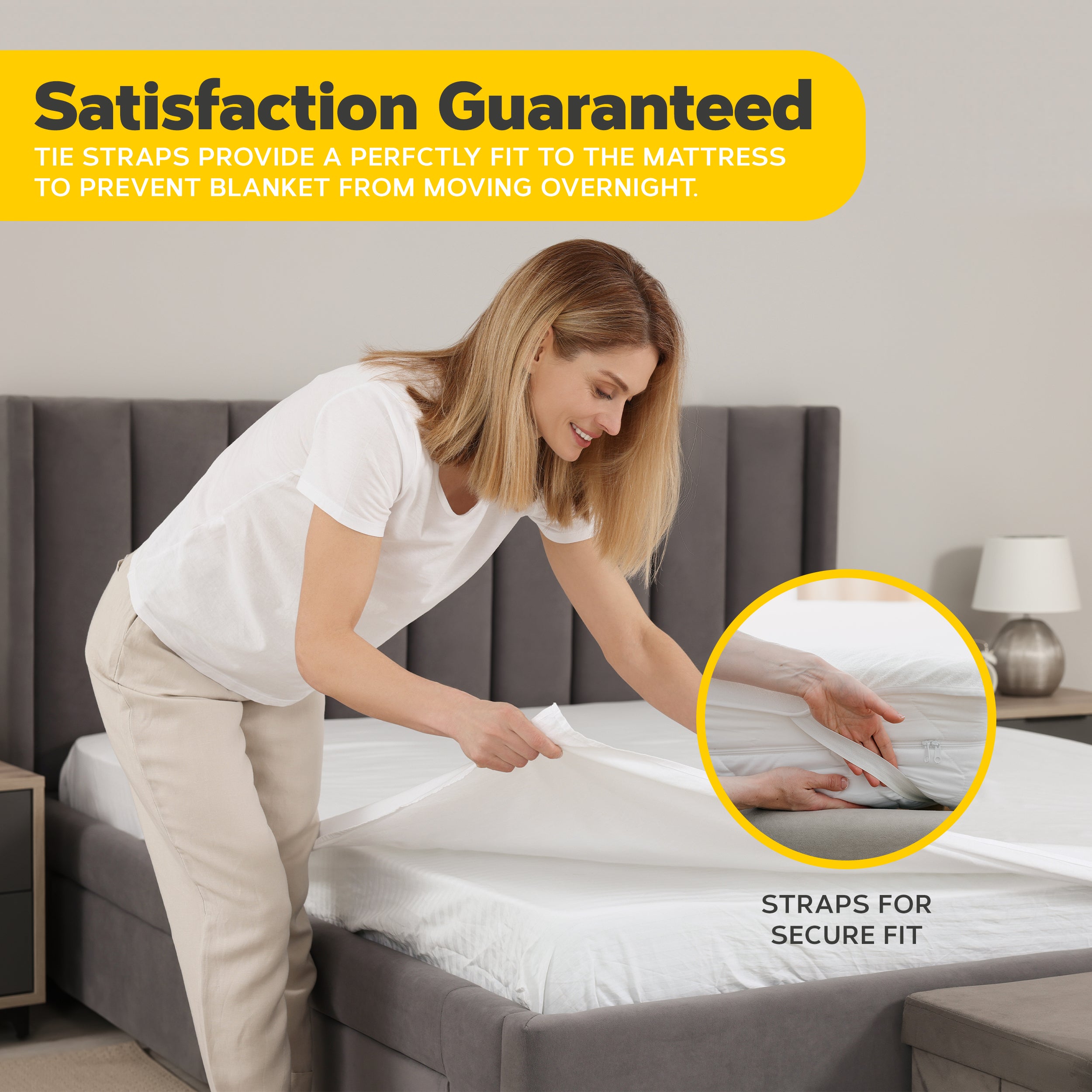 Fleece Electric Under Blanket - Heated Mattress Cover with Controller