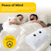 Fleece Electric Under Blanket - Heated Mattress Cover with Controller