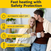 Heated Electric Blanket with Digital Controller, 6 Heat Settings