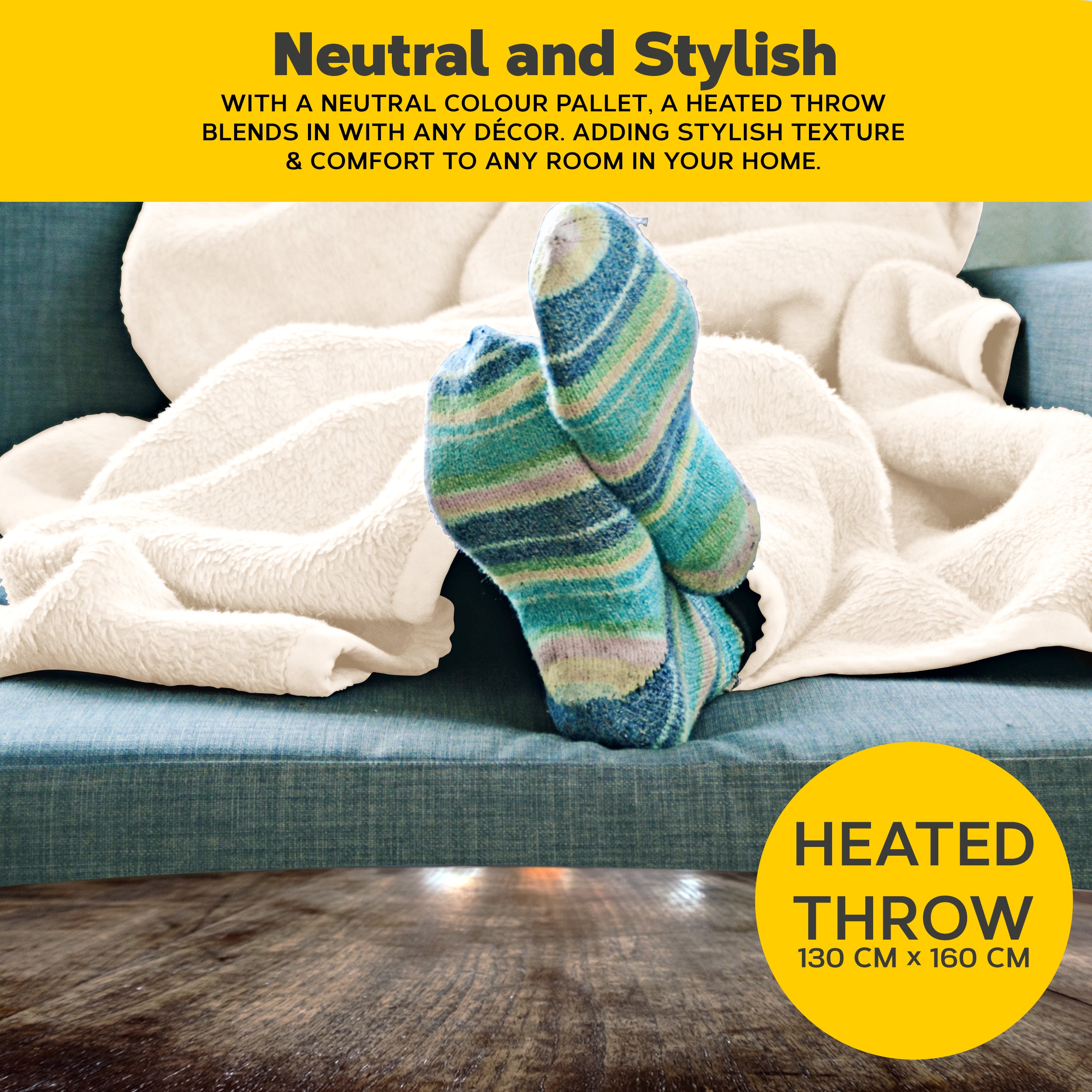 Heated Electric Blanket with Digital Controller, 6 Heat Settings