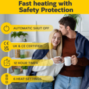 Heated Electric Blanket with Digital Controller, 6 Heat Settings