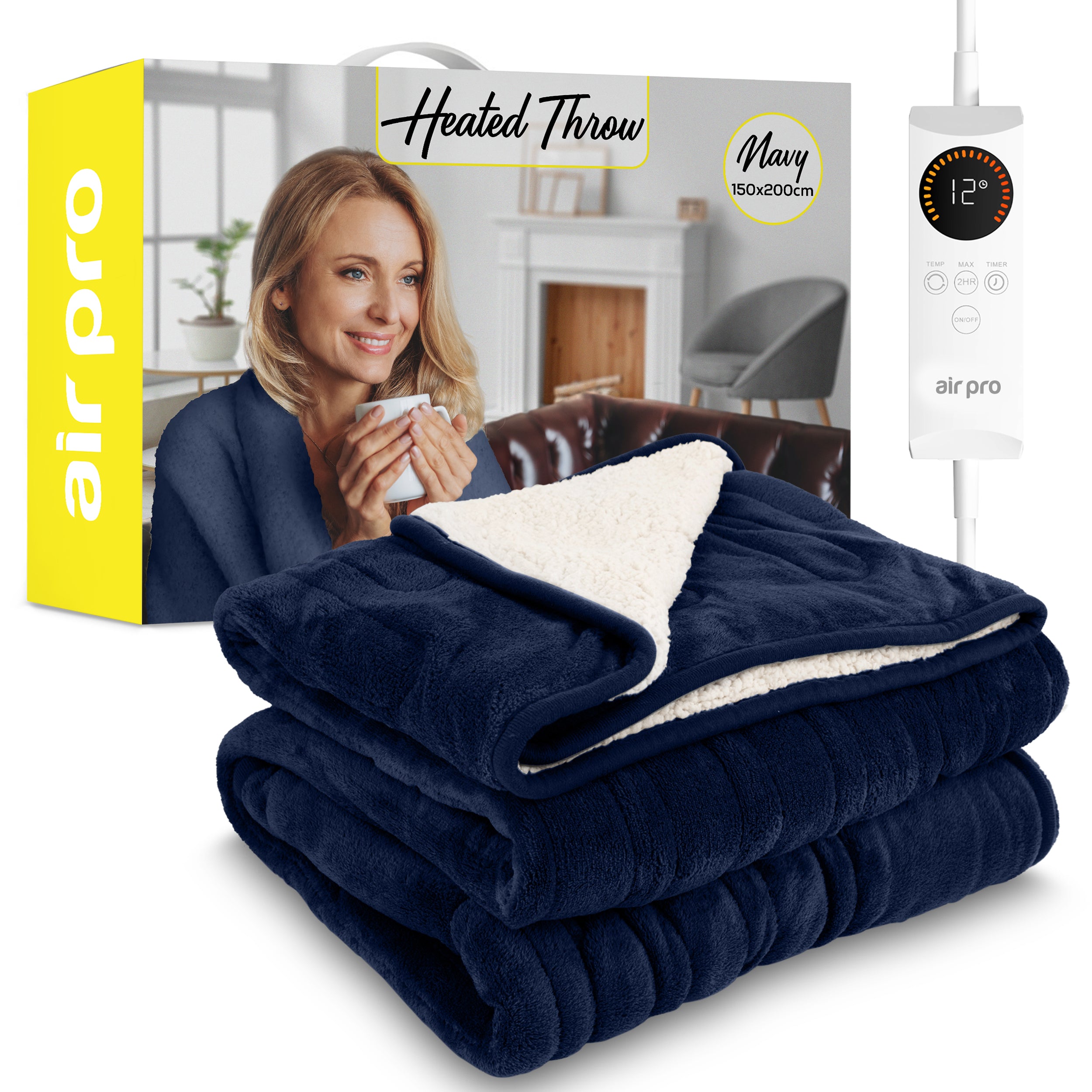 Heated Electric Blanket with Digital Controller, 6 Heat Settings