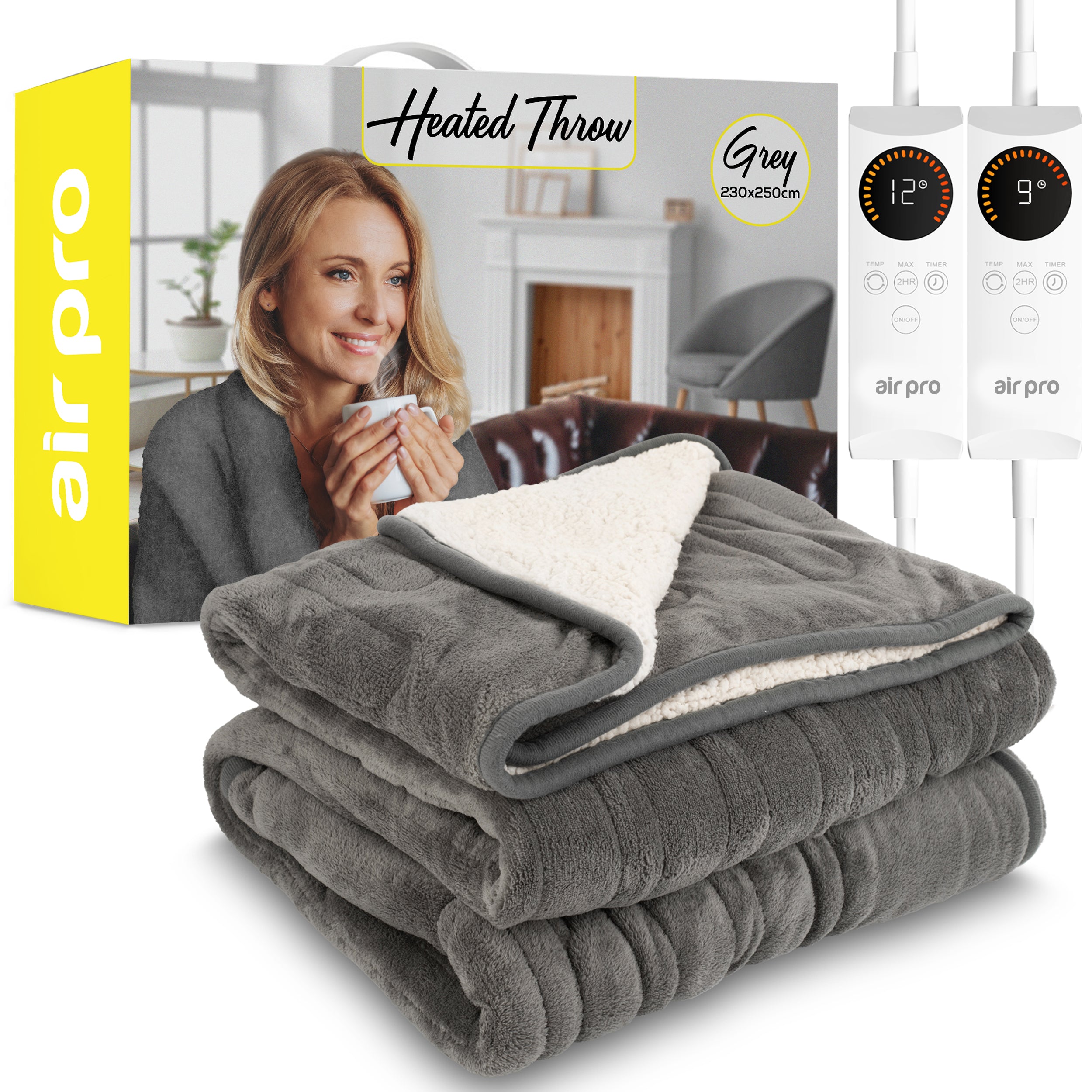 Heated Electric Blanket with Digital Controller, 6 Heat Settings