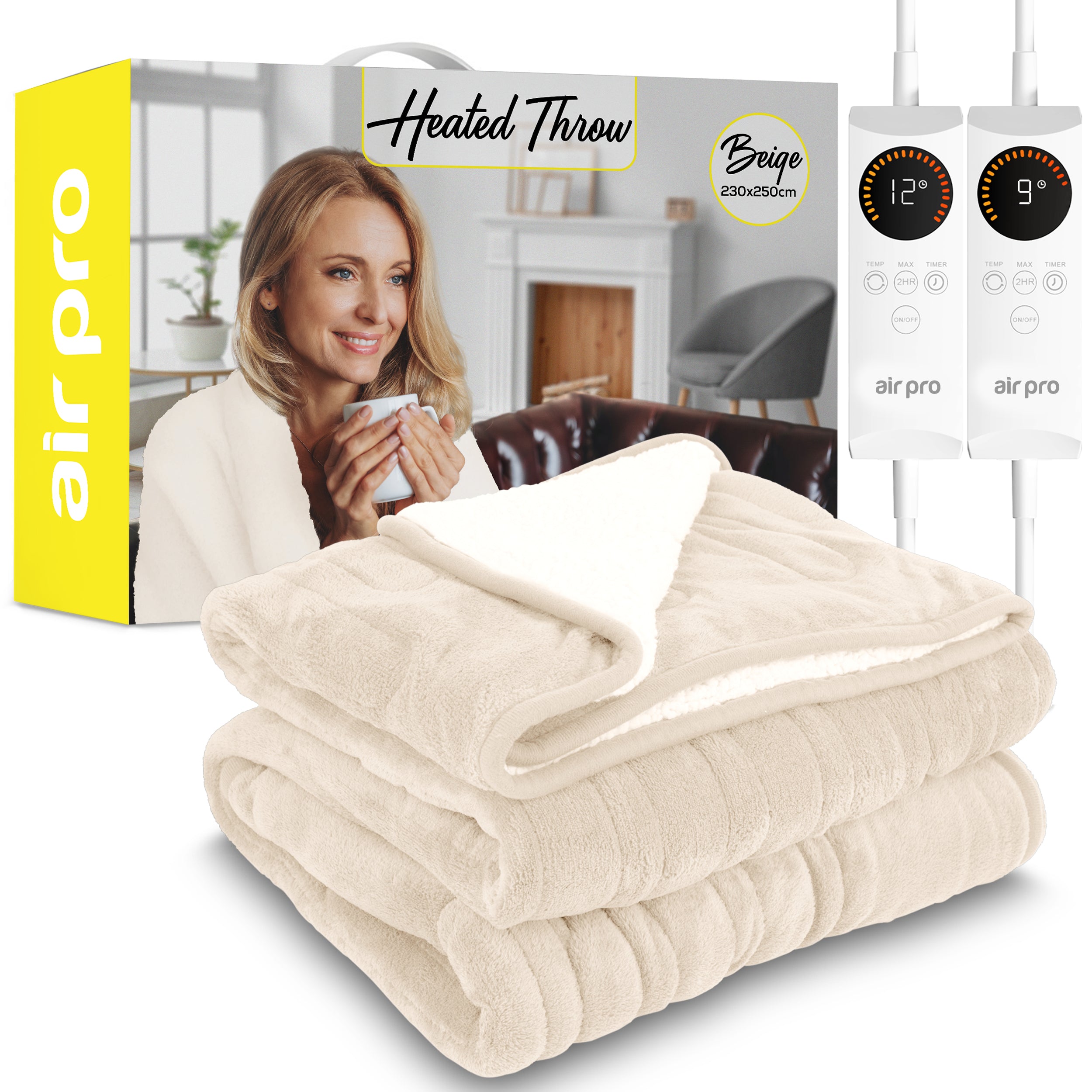 Heated Electric Blanket with Digital Controller, 6 Heat Settings