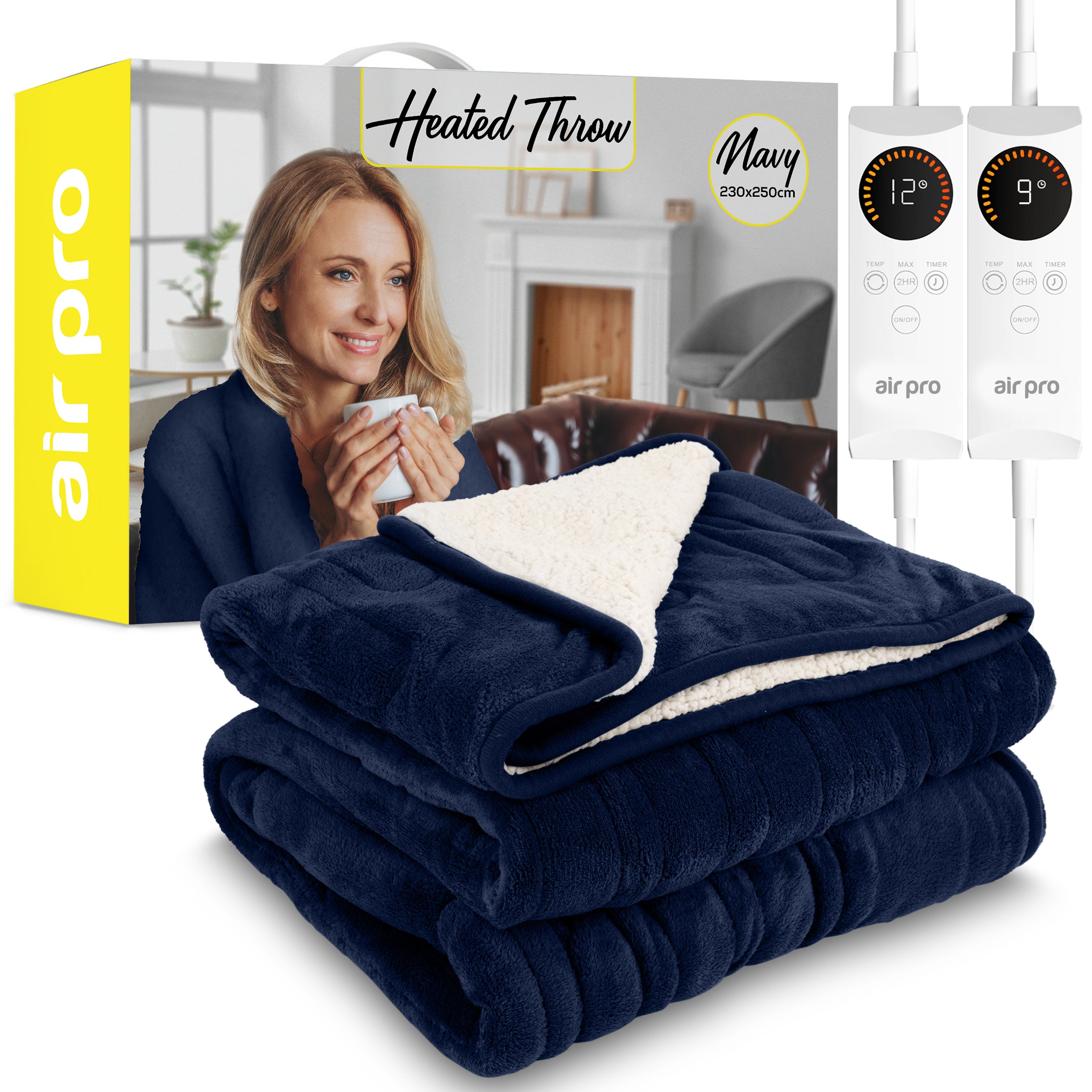 Heated Electric Blanket with Digital Controller, 6 Heat Settings