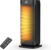 17" Portable Electric Space Heater - LED Display - 12H Timer - Remote