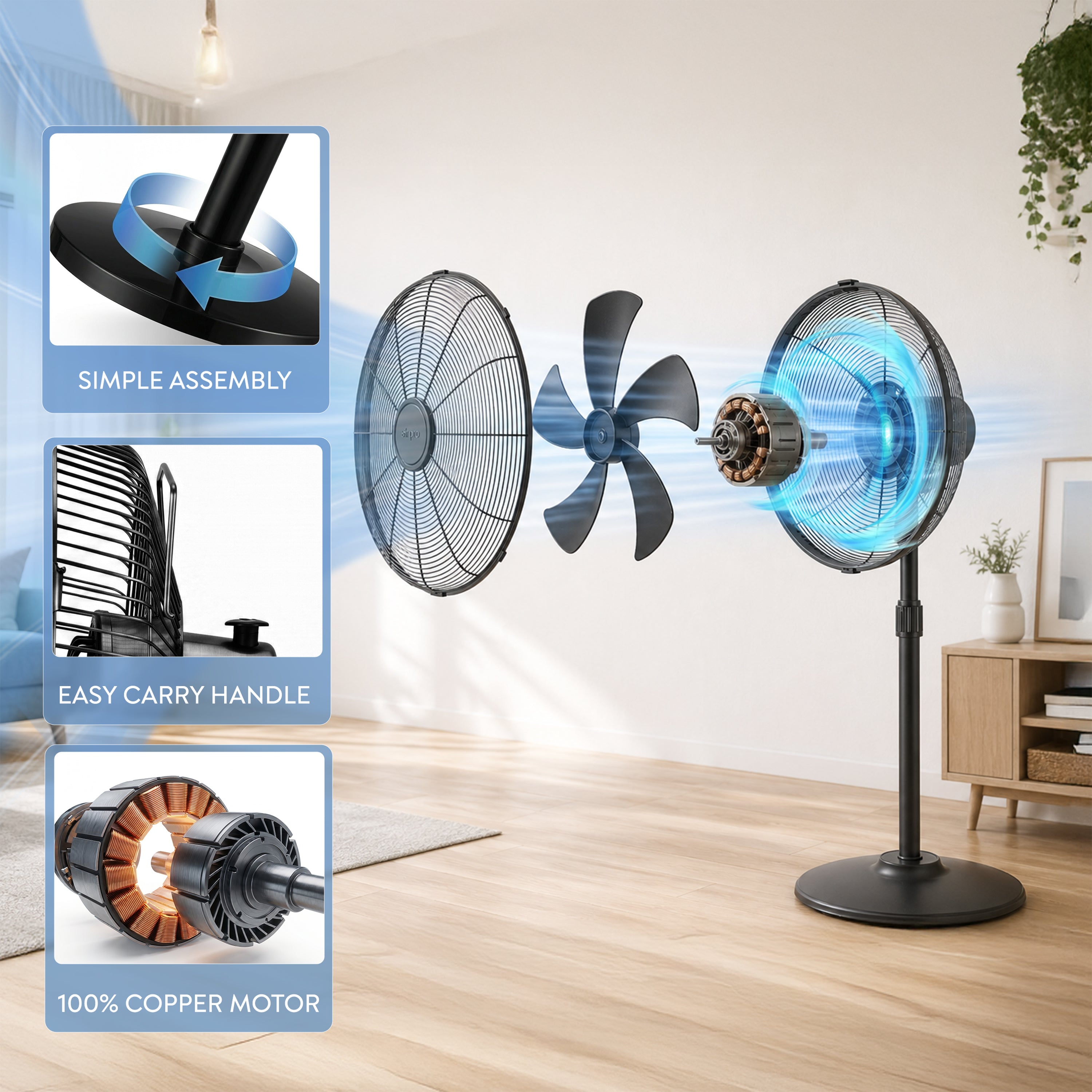 16" Metal Stand Fan
