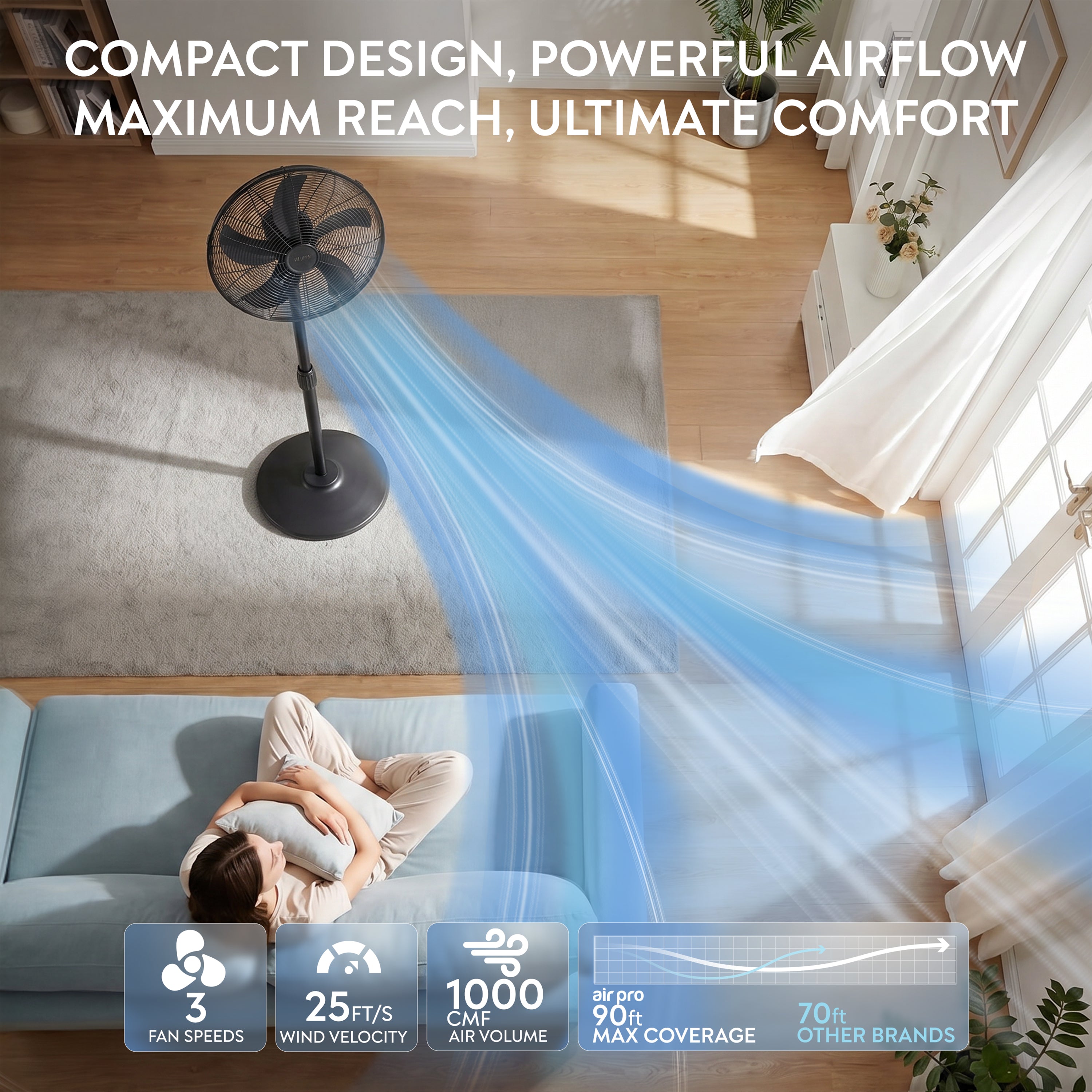 16" Metal Stand Fan