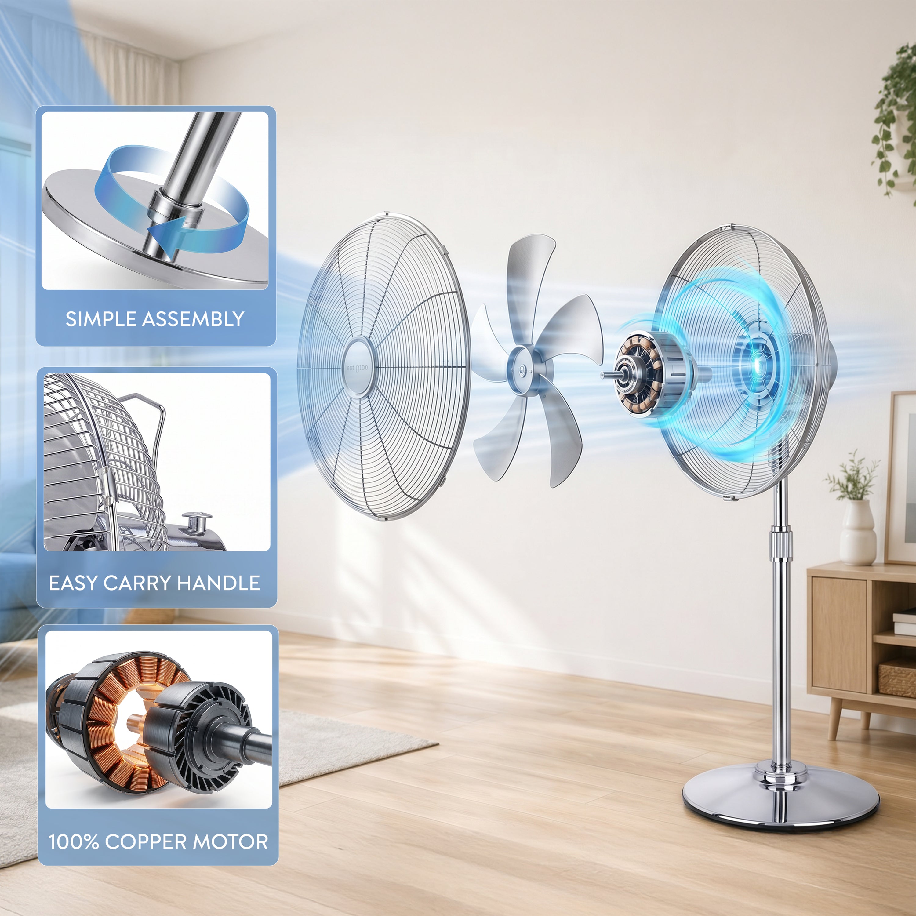 16" Metal Stand Fan