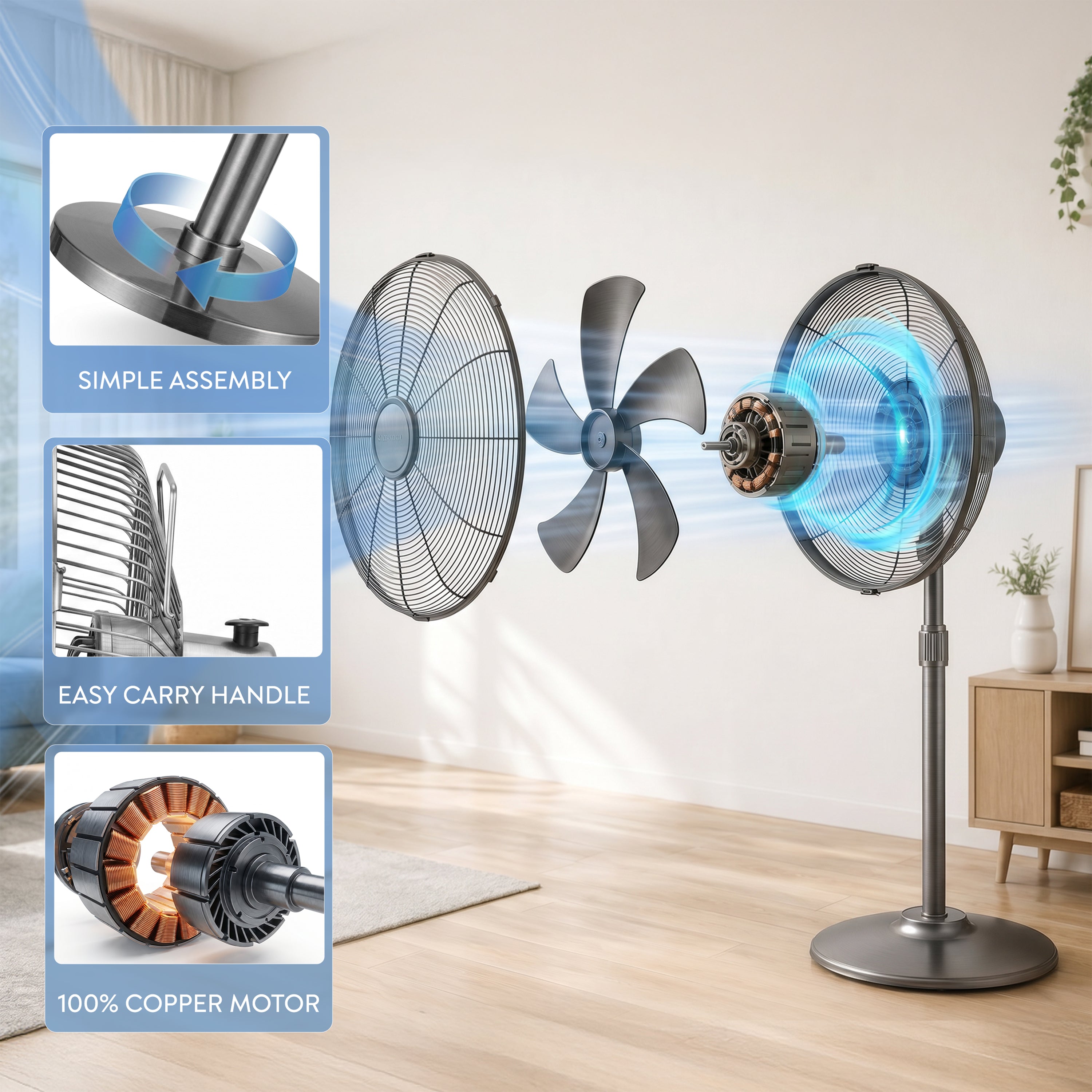 16" Metal Stand Fan