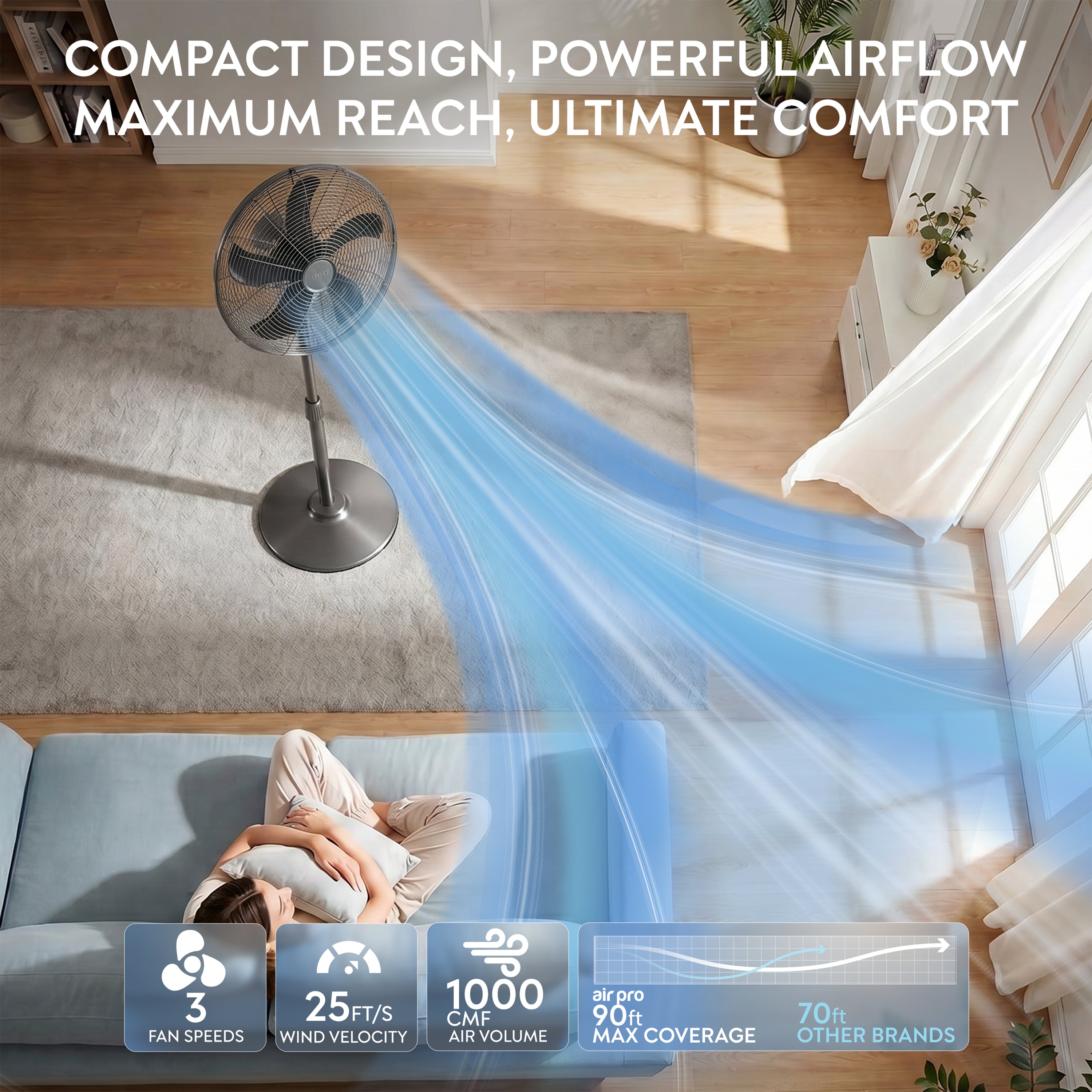 16" Metal Stand Fan