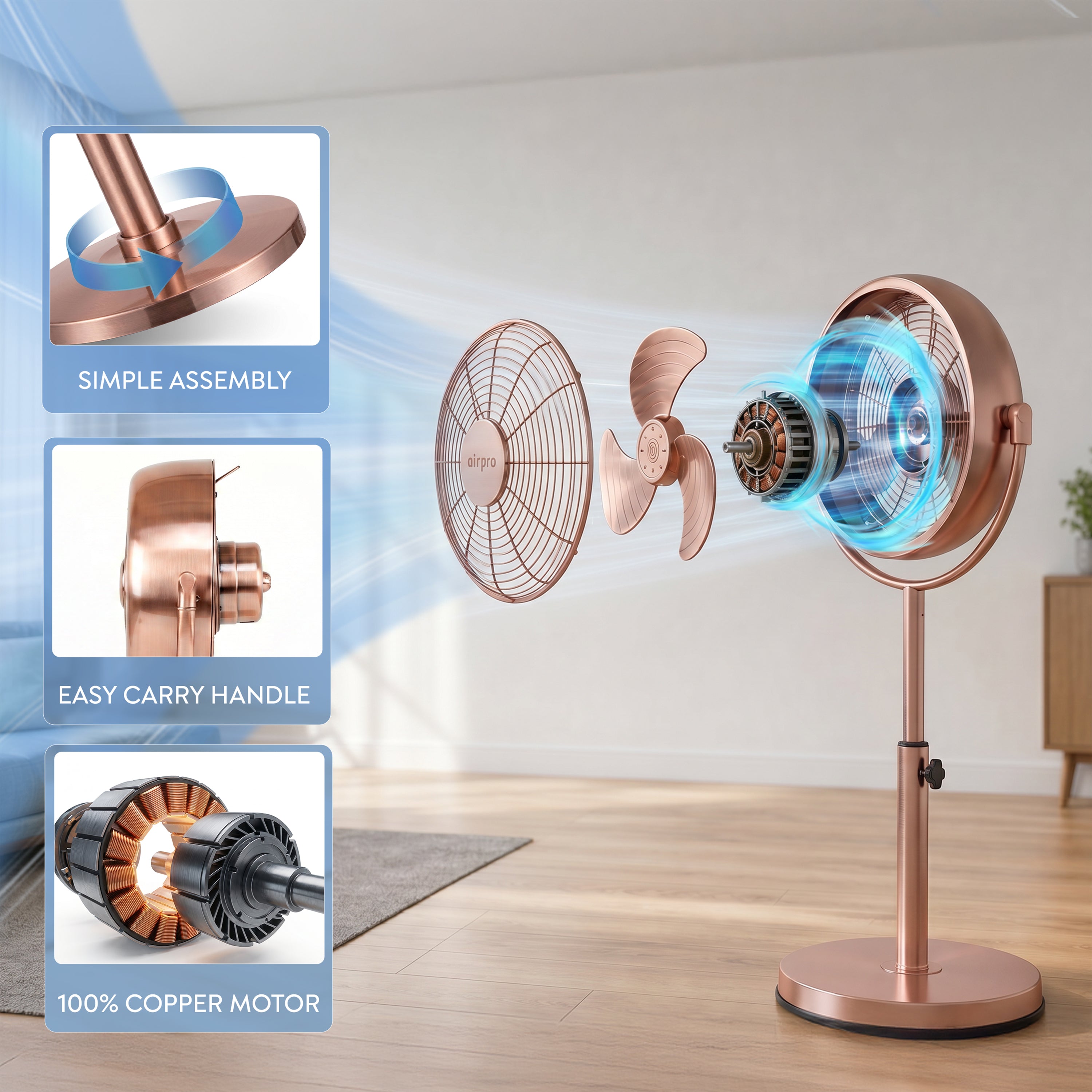 8" Retro Stand Fan