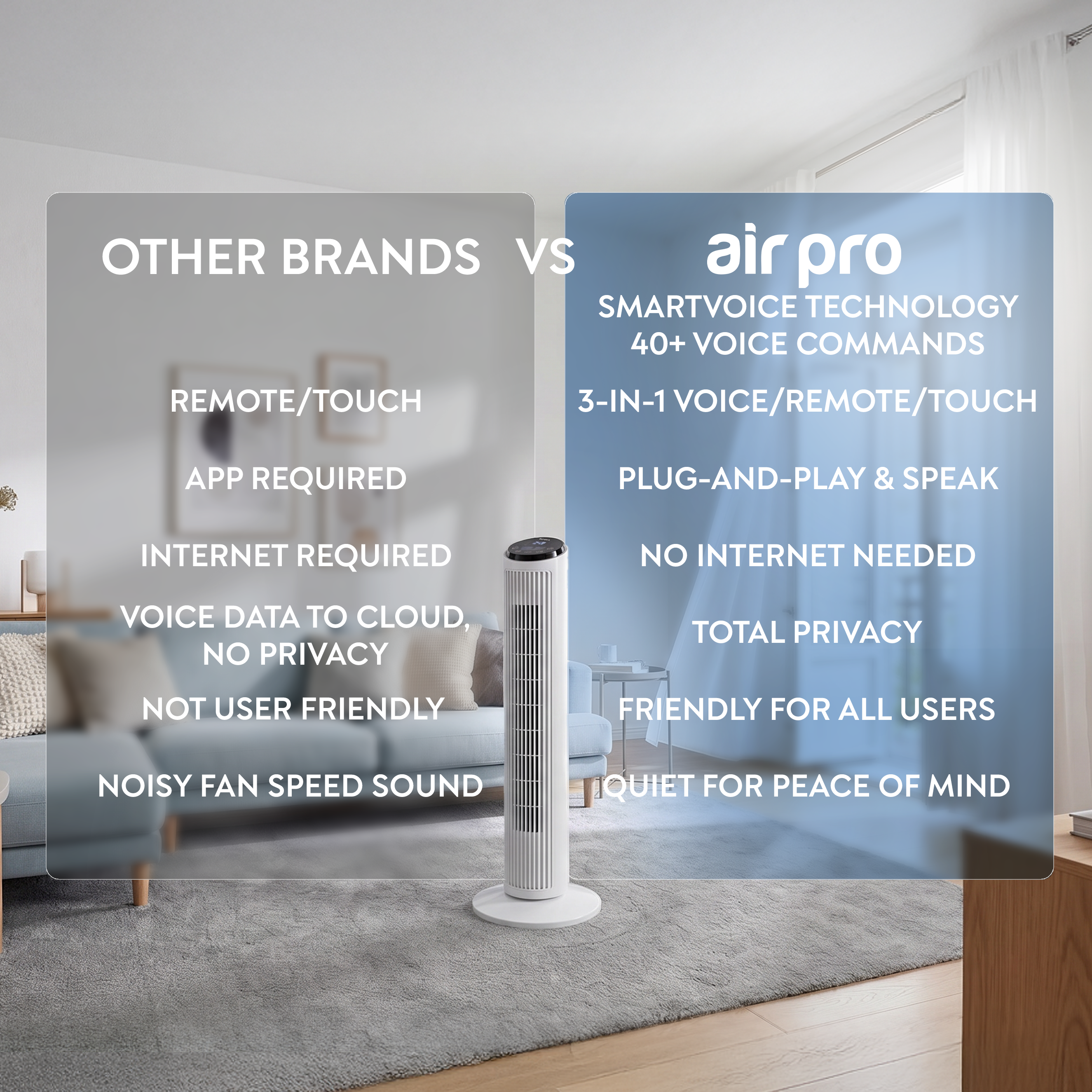 30" Tower Fan (SmartVoice™ Enabled)