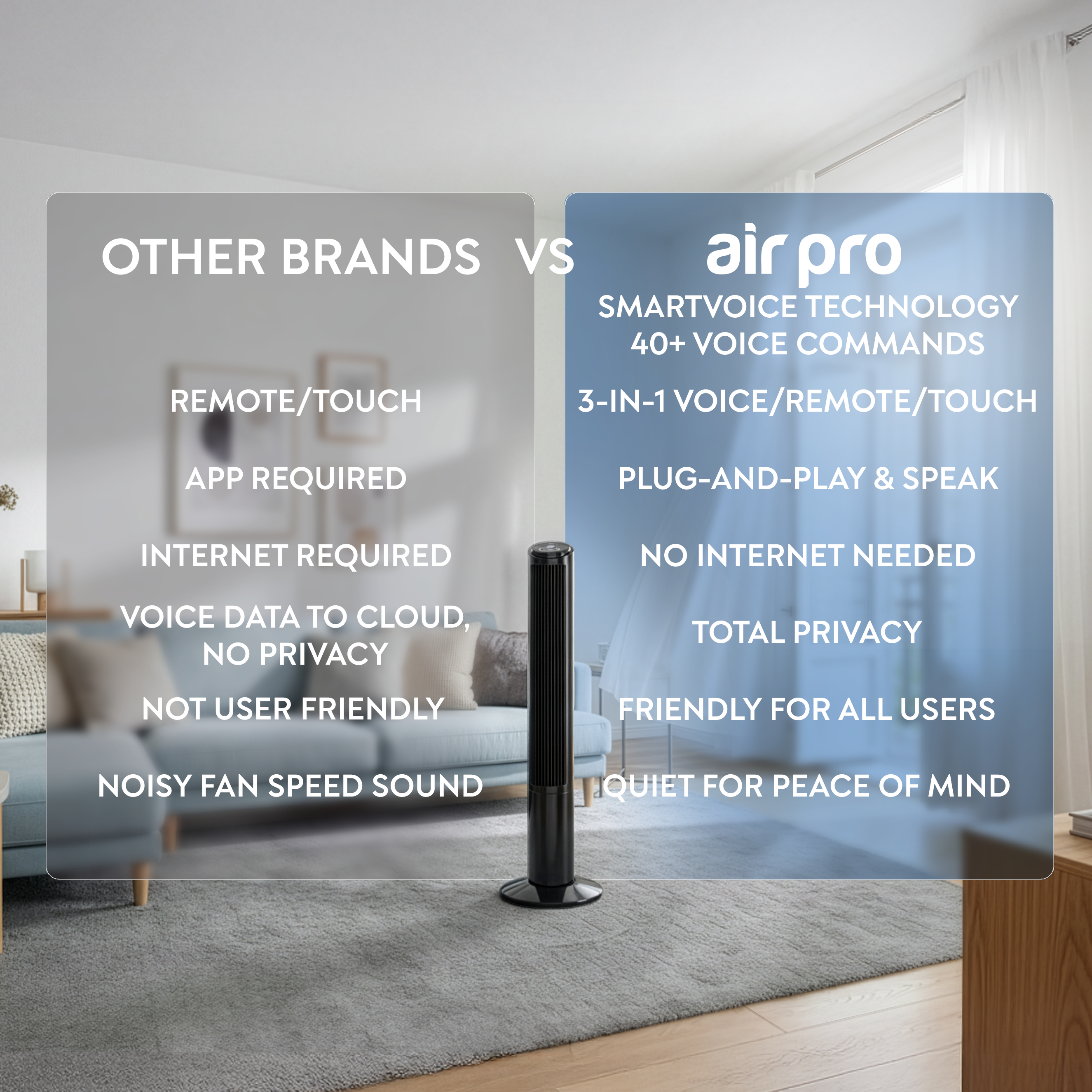30" Tower Fan (SmartVoice™ Enabled)