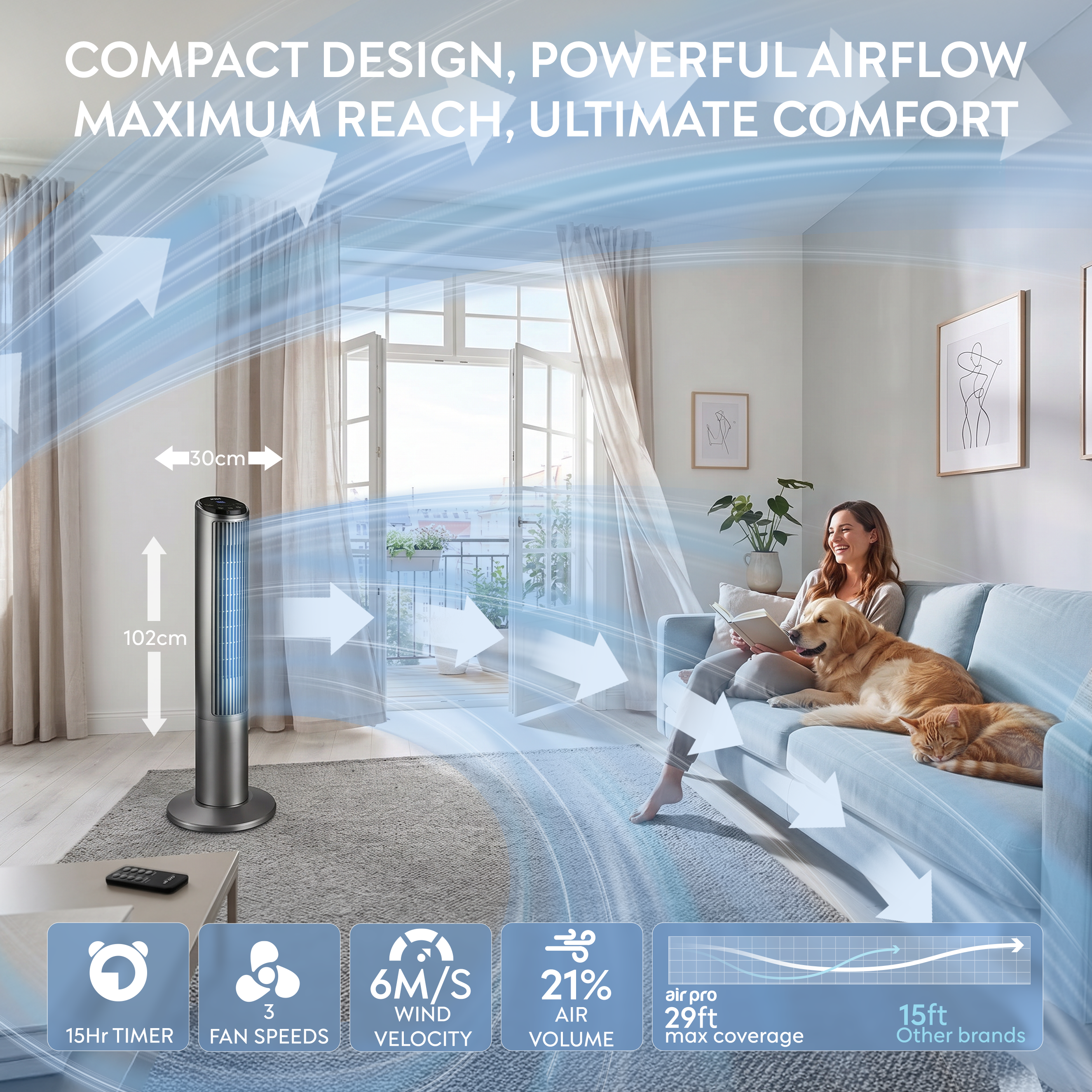 40" Tower Fan (SmartVoice™ Enabled)