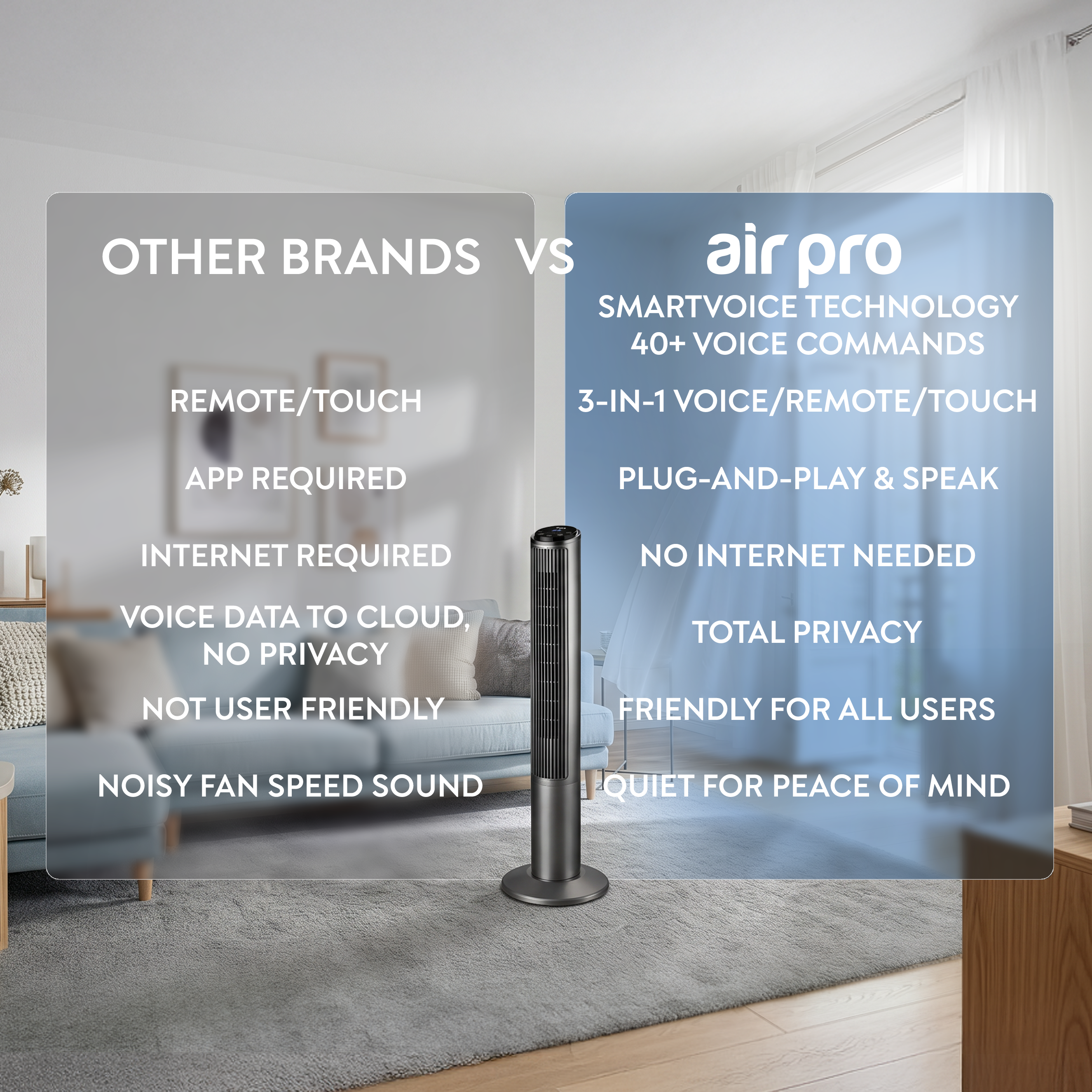 30" Tower Fan (SmartVoice™ Enabled)