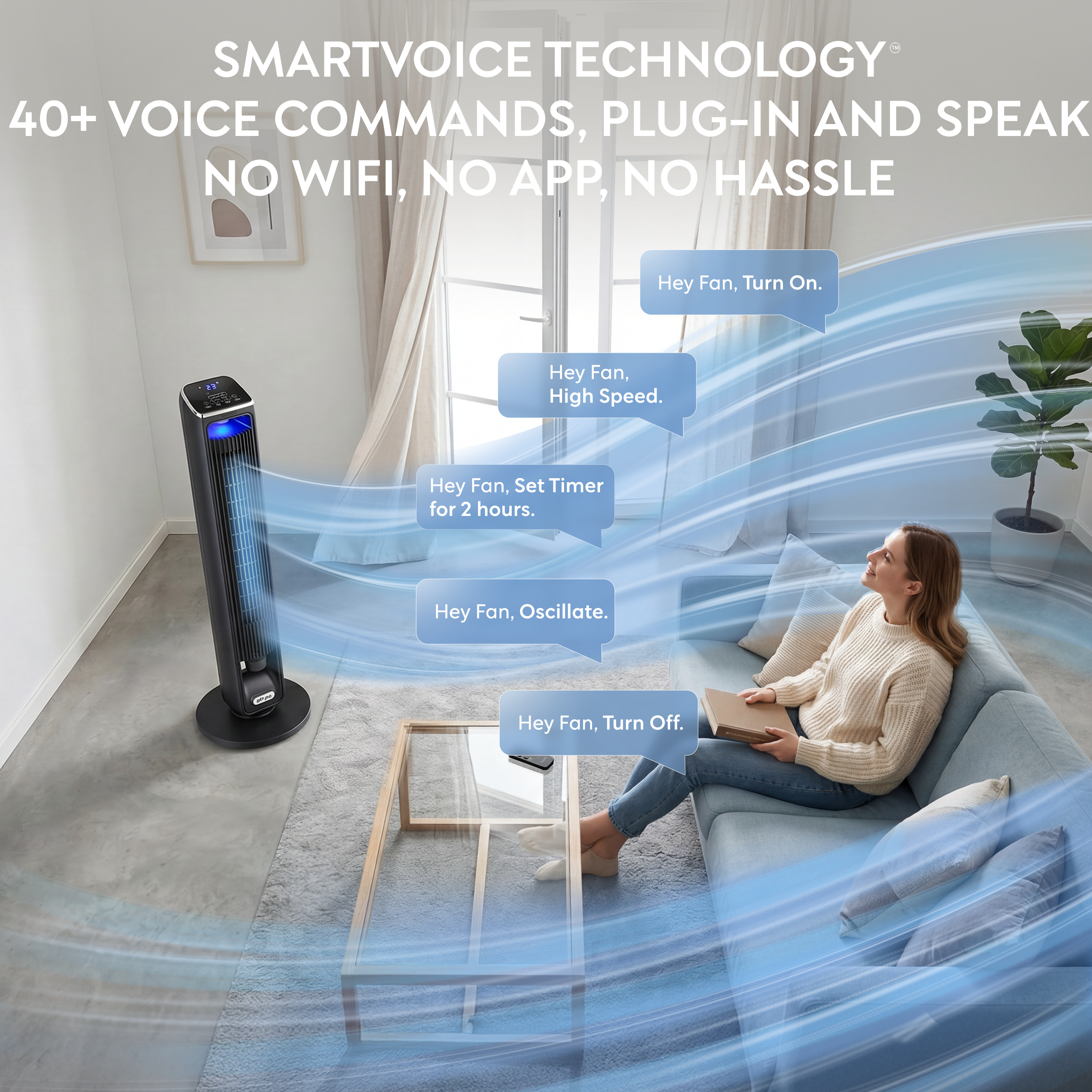 42" Tower Fan (SmartVoice™ Enabled)