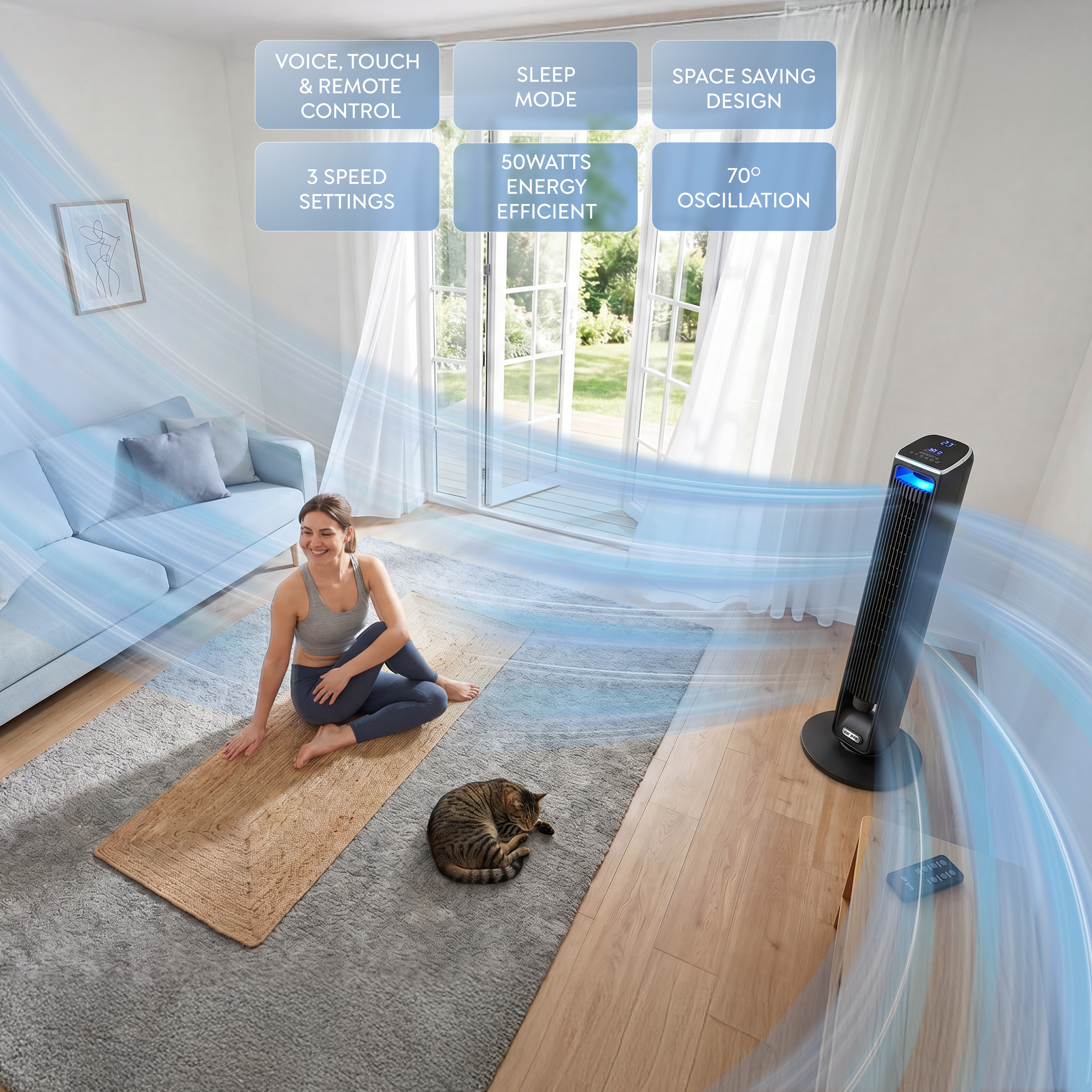 42" Tower Fan (SmartVoice™ Enabled)
