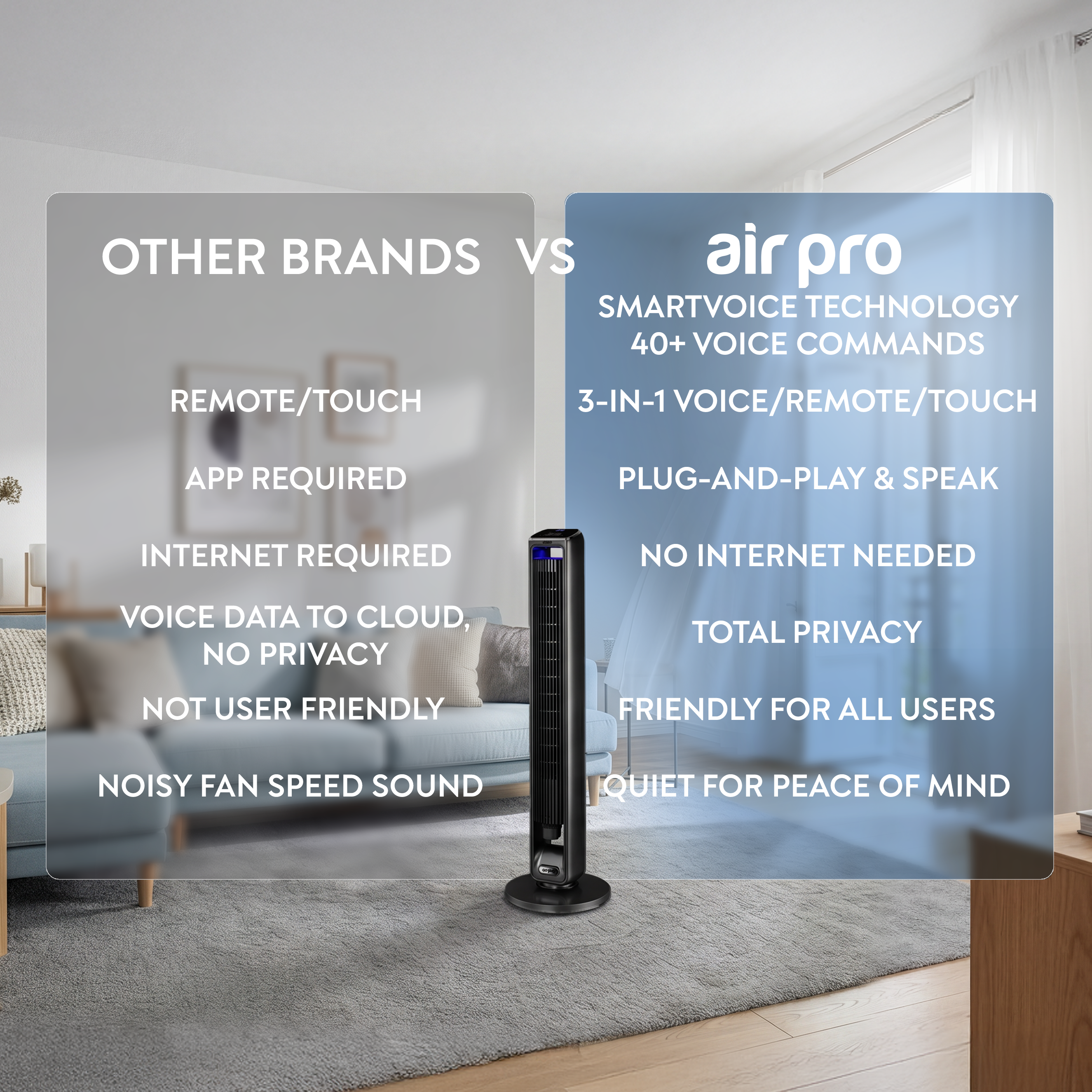 42" Tower Fan (SmartVoice™ Enabled)