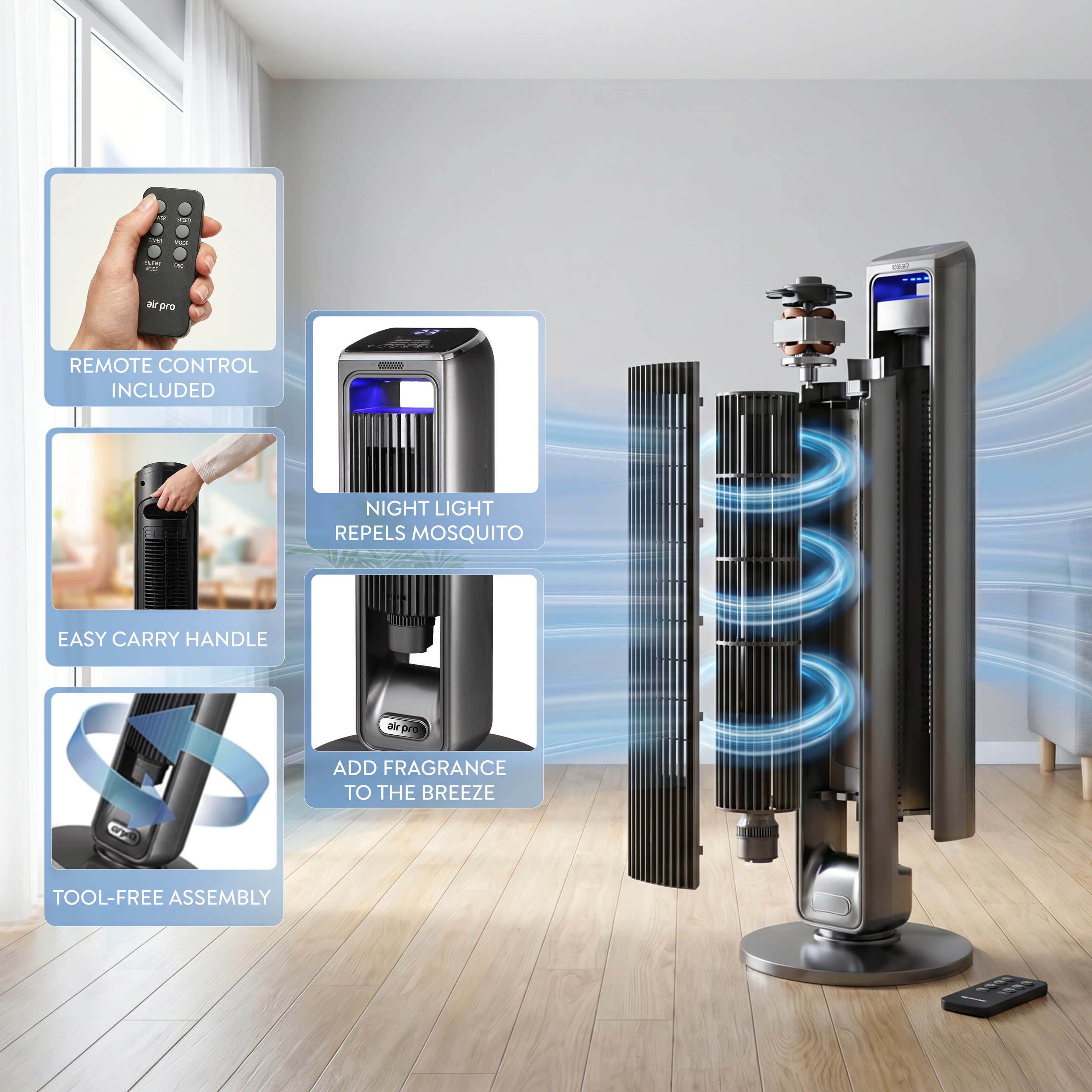 42" Tower Fan (SmartVoice™ Enabled)