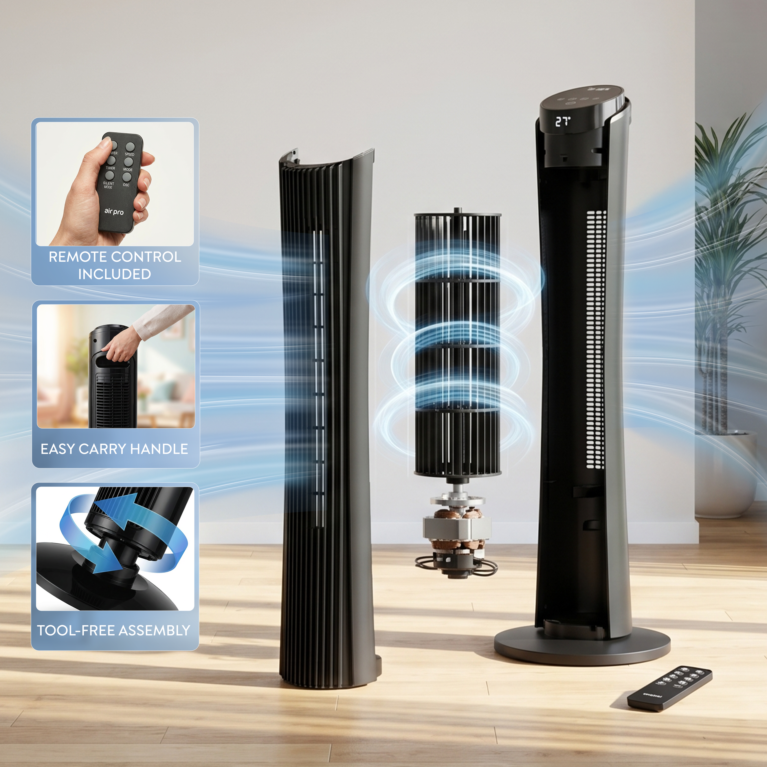 34" Tower Fan