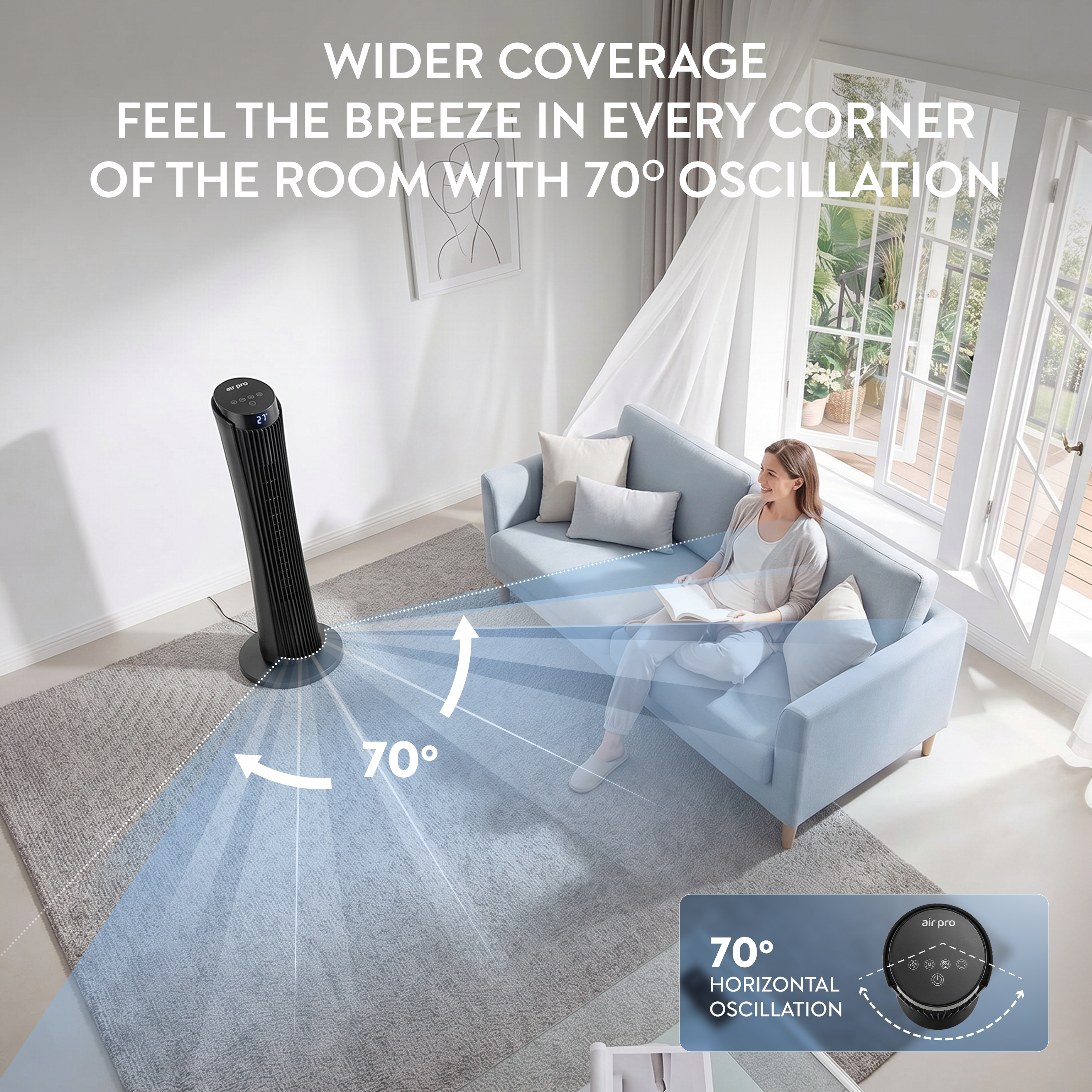 34" Tower Fan