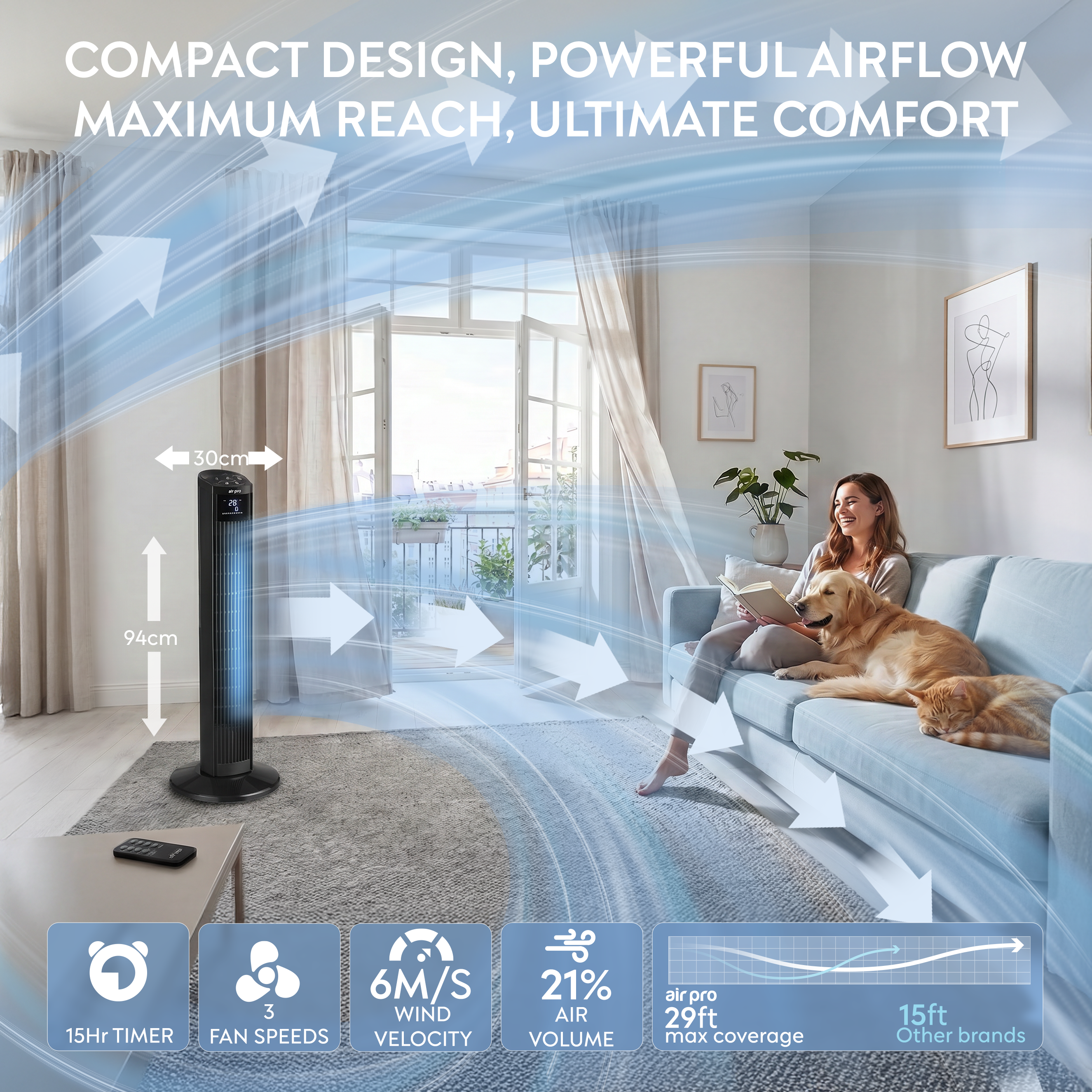 48" Tower Fan