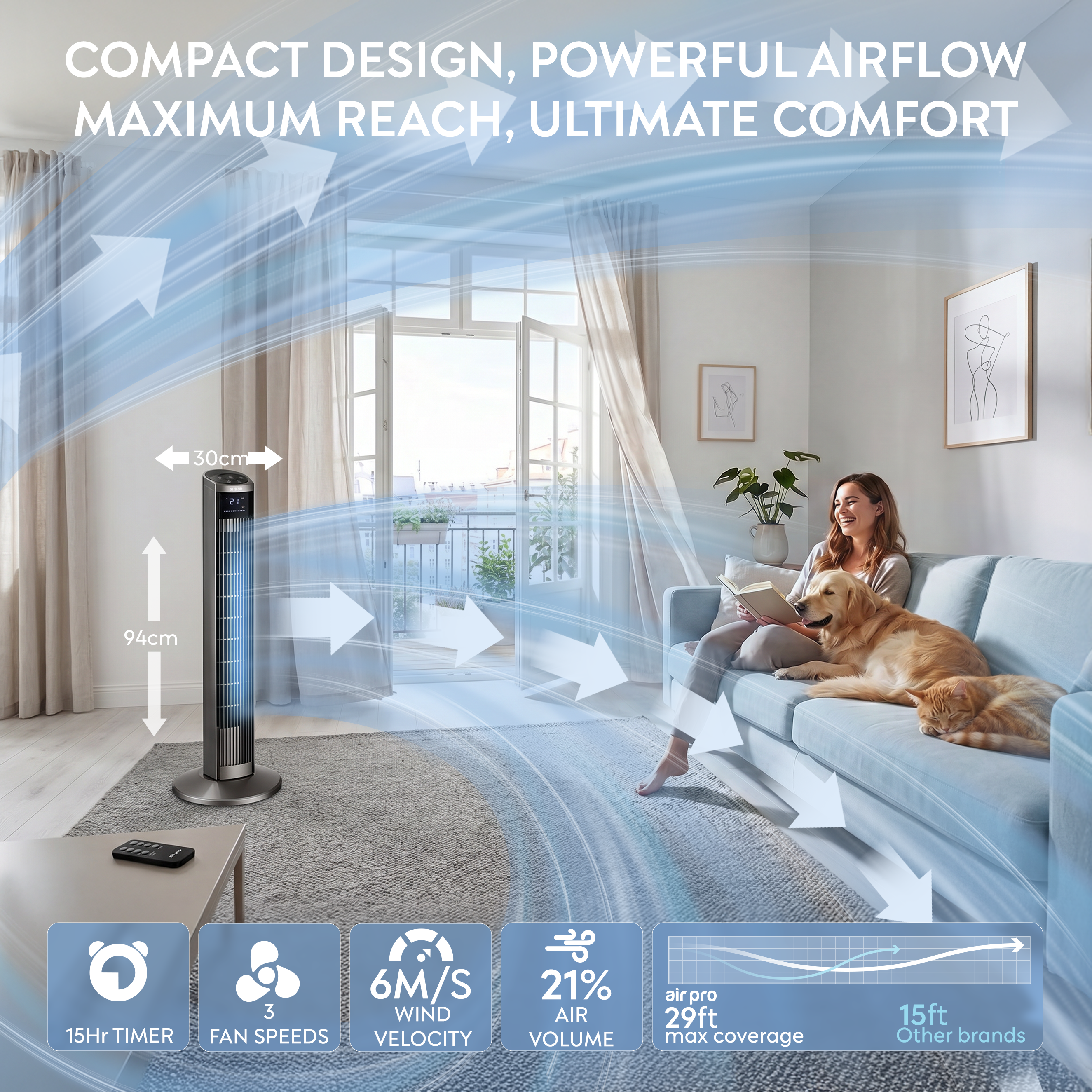 48" Tower Fan
