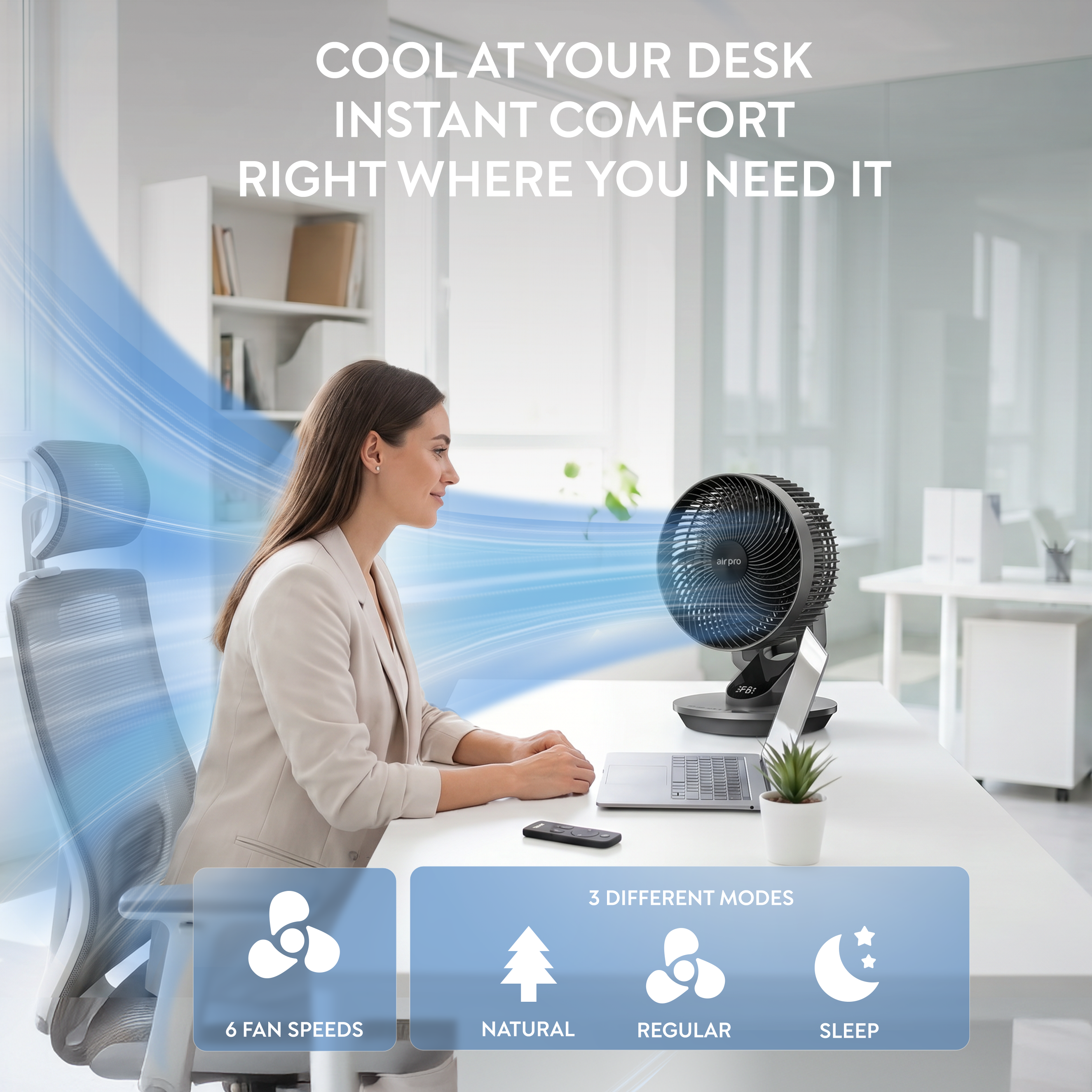 10" Desk Fan (SmartVoice™ Enabled)