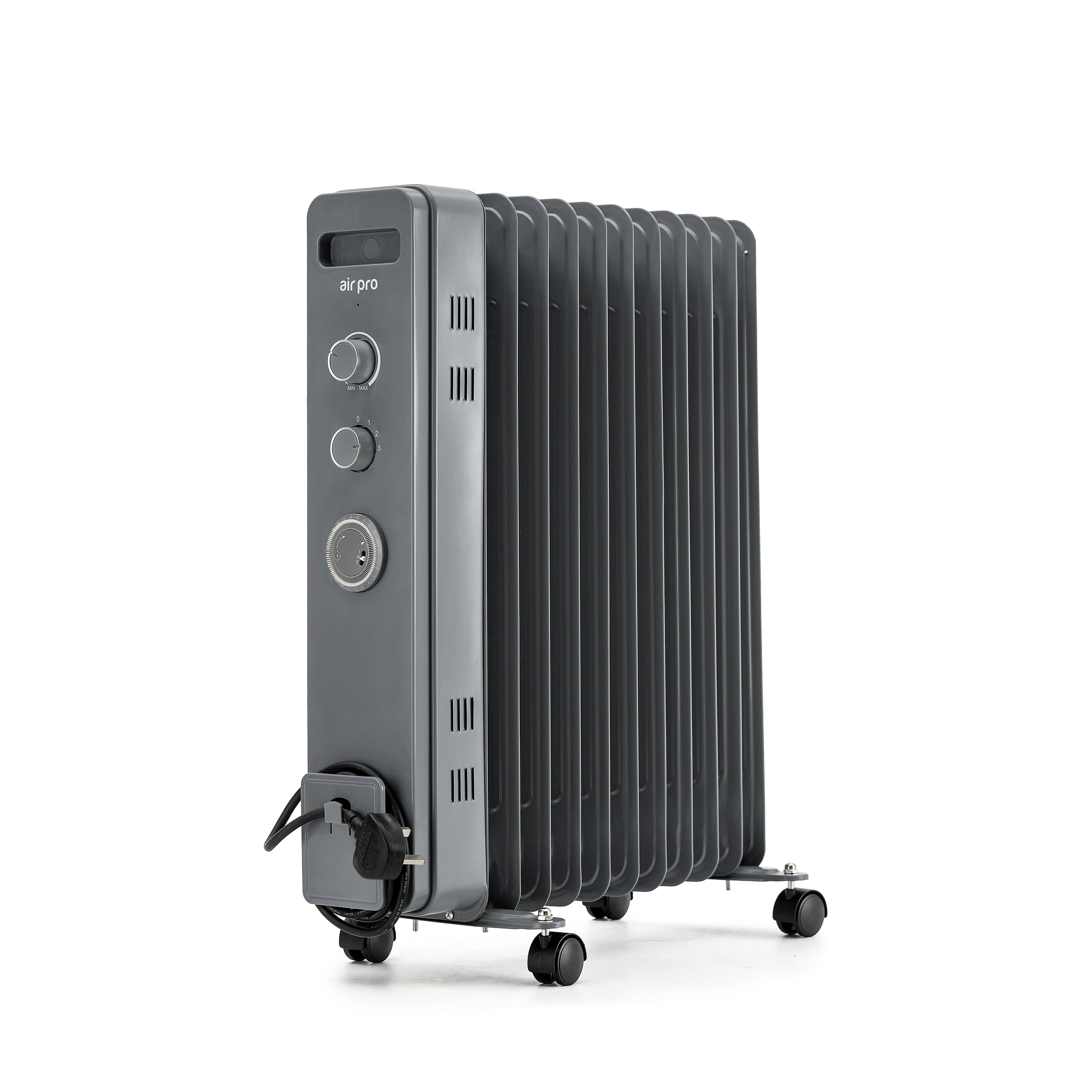 Oil-Filled Electric Heater with Timer Function - 2500W - 11 Fins