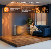 Oil-Filled Electric Heater with Timer Function - 2500W - 11 Fins