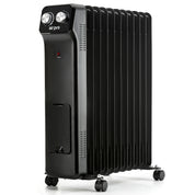 Oil-Filled Electric Radiator 2500W, Adjustable Thermostat, 3 Settings
