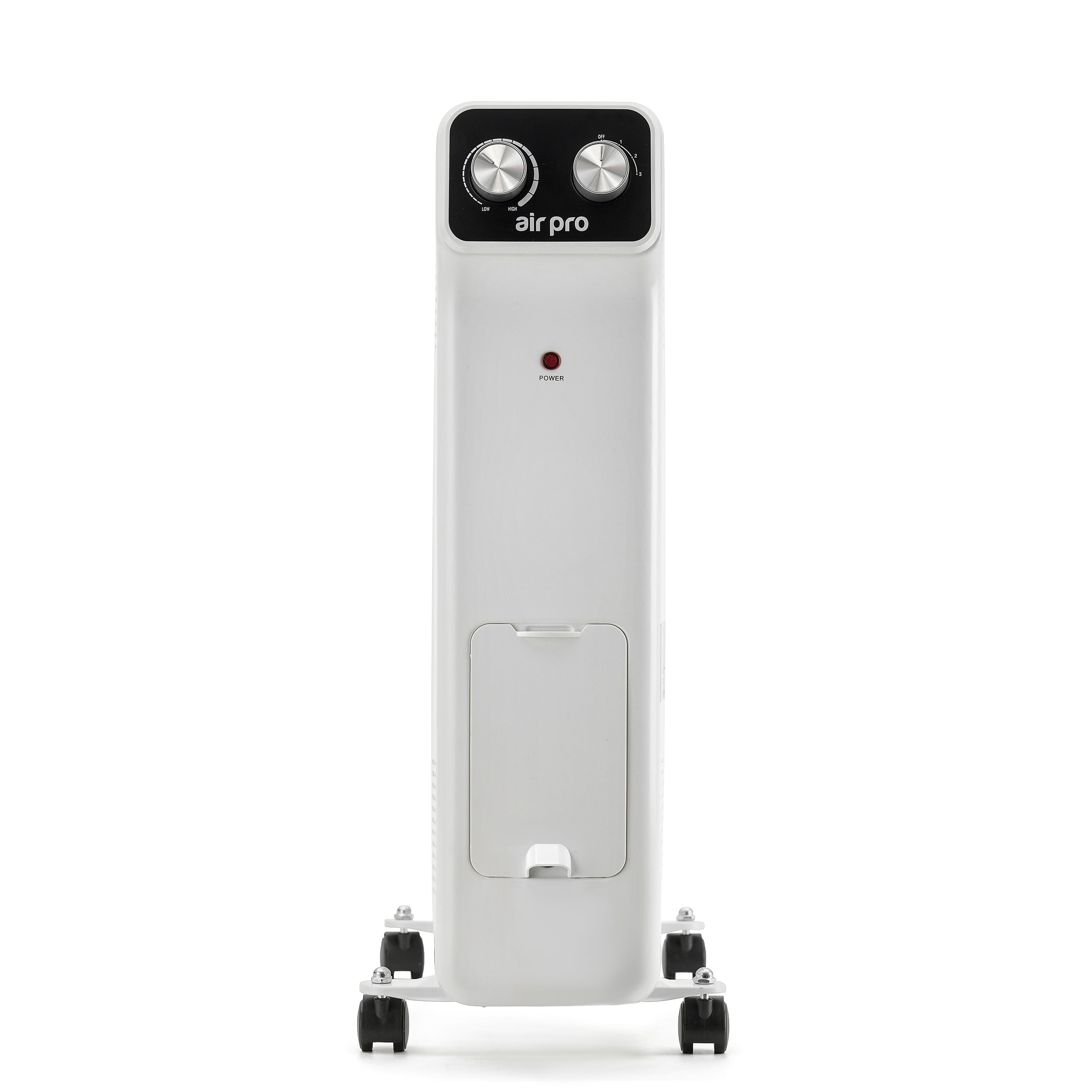Oil-Filled Electric Radiator 2500W, Adjustable Thermostat, 3 Settings