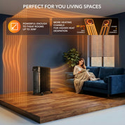Oil-Filled Electric Radiator 2500W with Thermostat, 9 Hour Timer