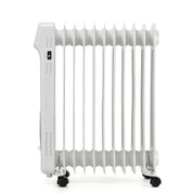 Oil-Filled Electric Radiator 2500W with Thermostat, 9 Hour Timer