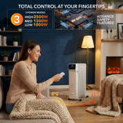 Oil-Filled Electric Radiator 2500W with Thermostat, 9 Hour Timer