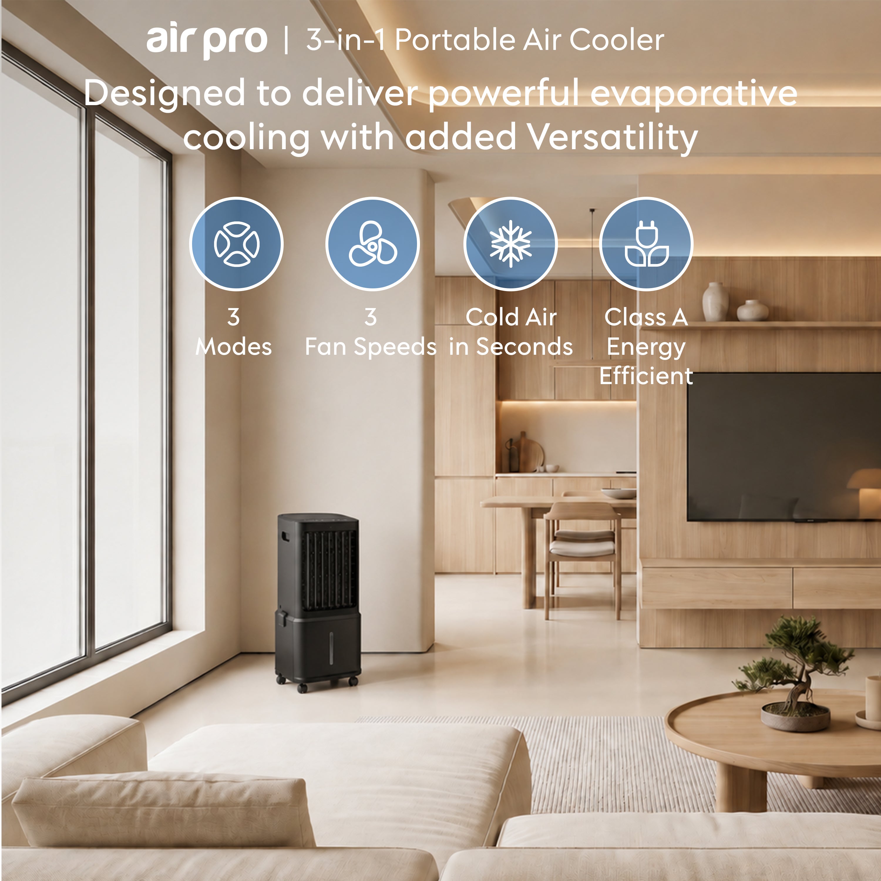 8L 3-in-1 Evaporative Air Cooler