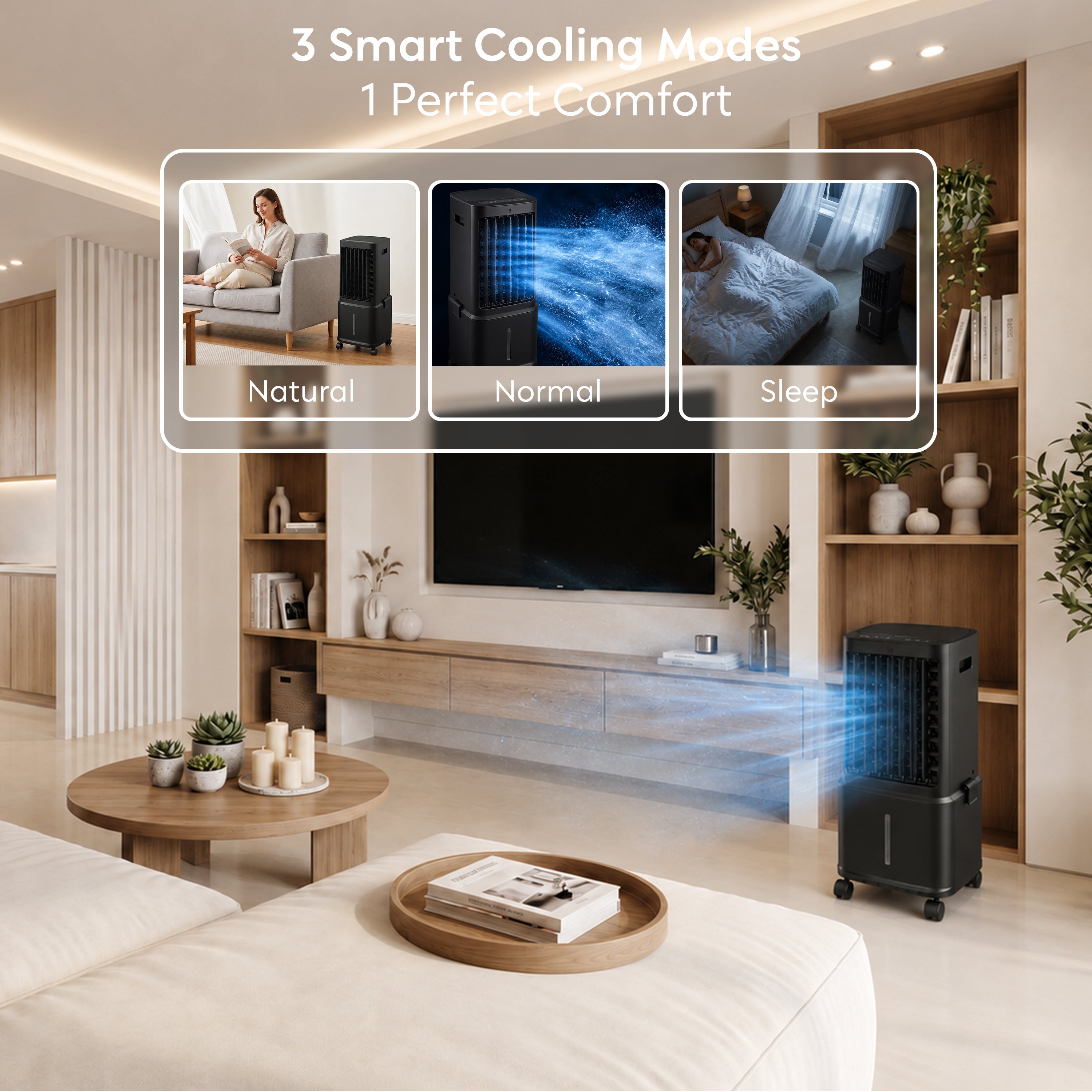 8L 3-in-1 Evaporative Air Cooler