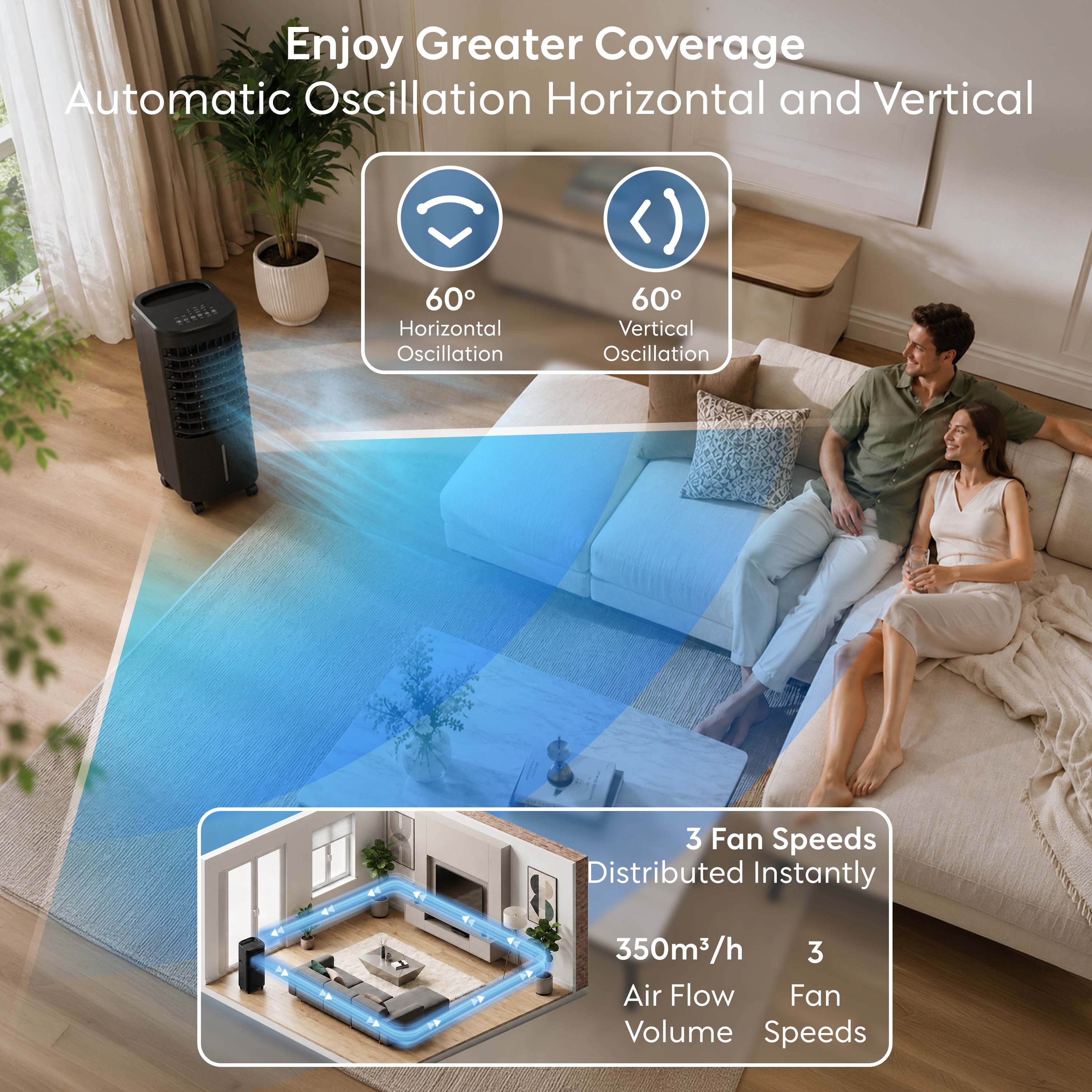 5L 3-in-1 Evaporative Air Cooler