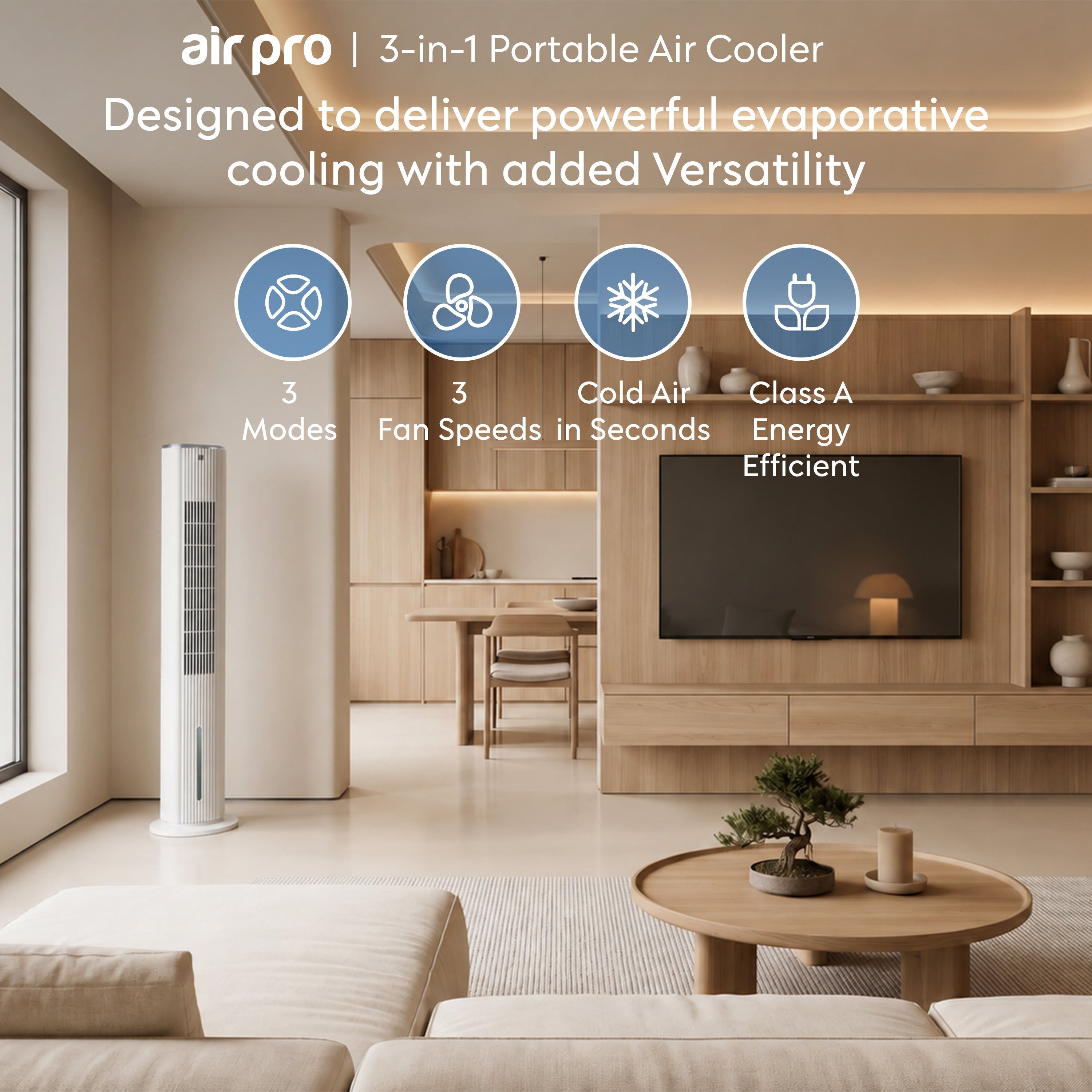 42" Tower Evaporative Air Cooler 6L