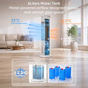 42" Tower Evaporative Air Cooler 6L