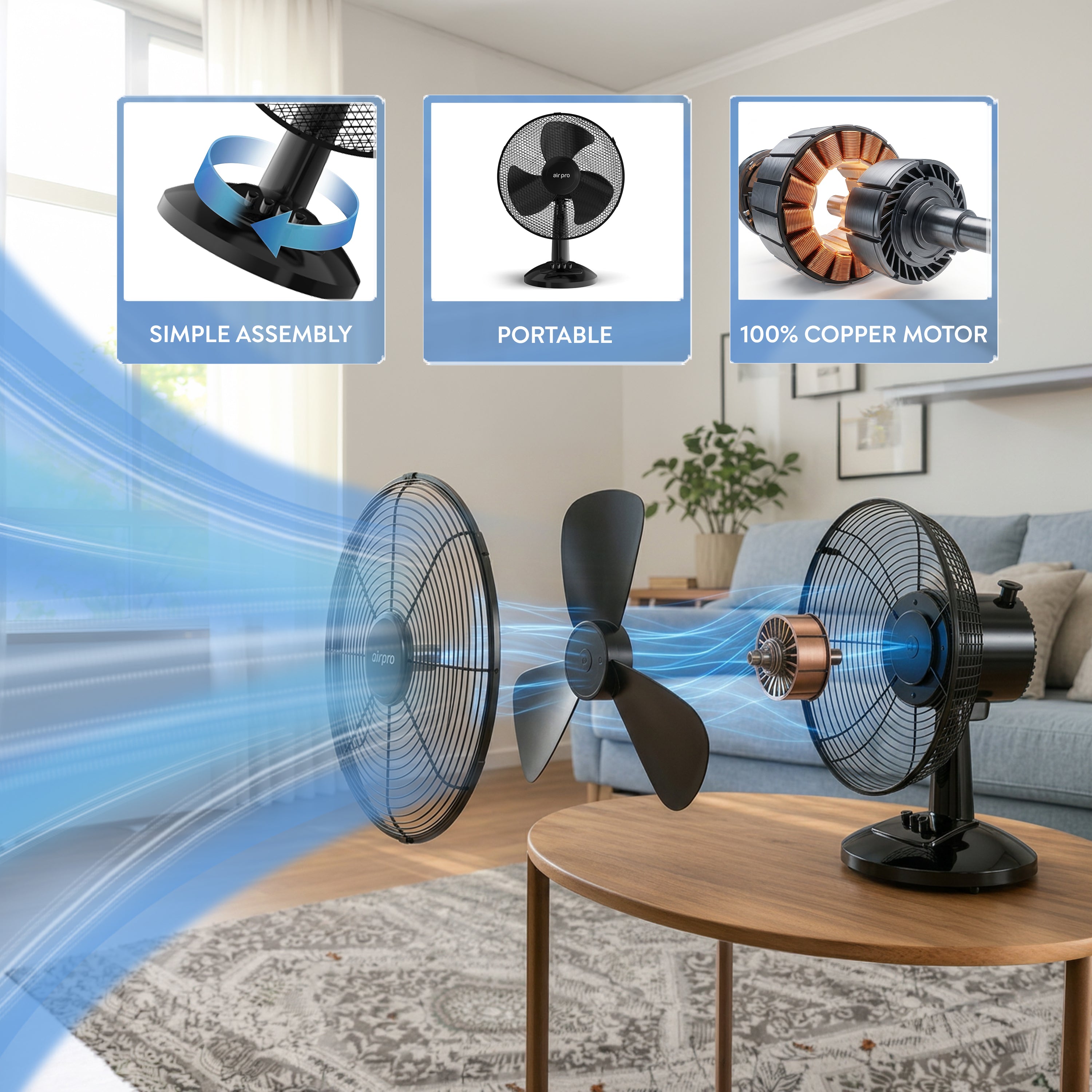 12" Desk Fan