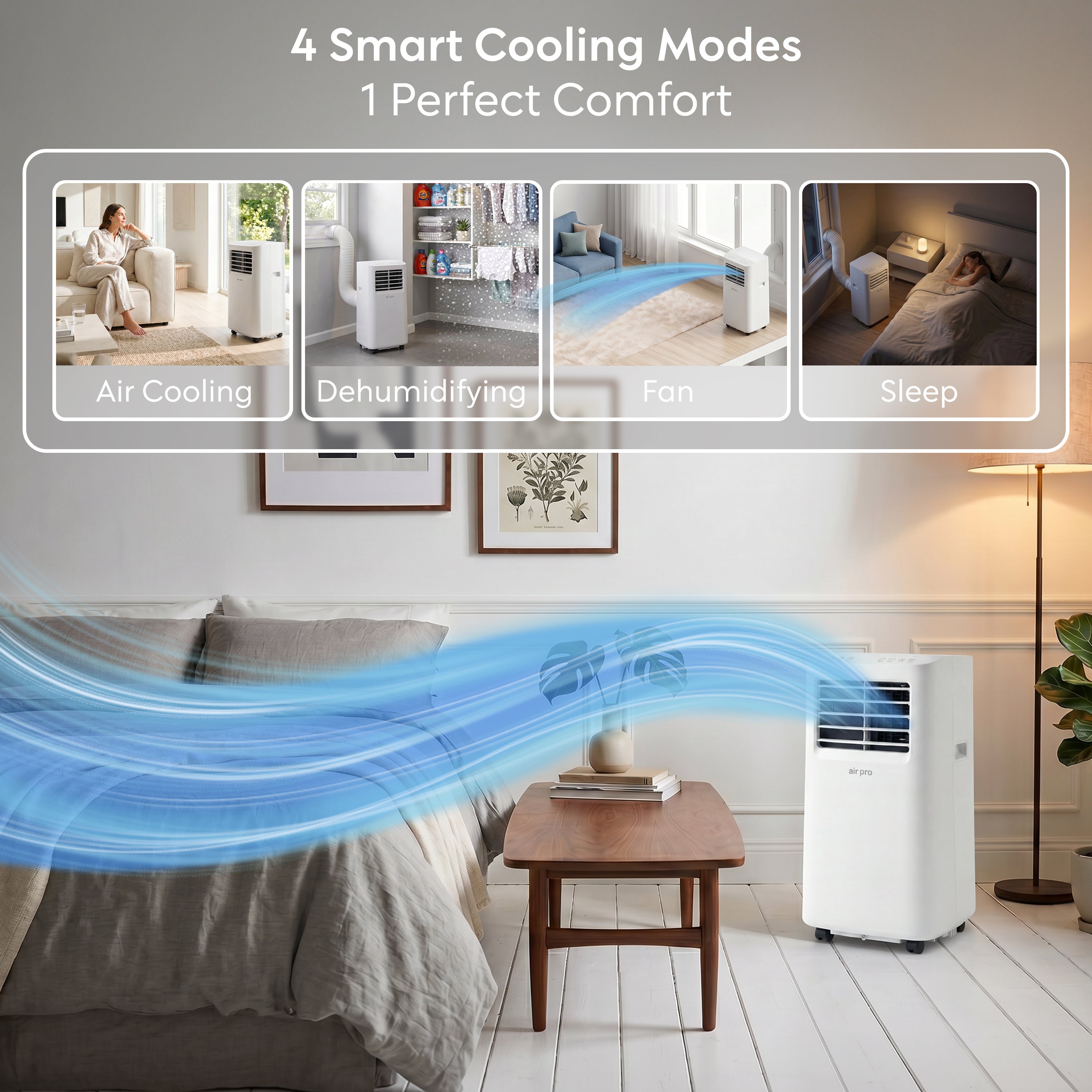 5,000 BTU 4-in-1 Mobile Air Conditioner (WiFi Enabled)