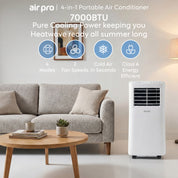 7,000 BTU 4-in-1 Mobile Air Conditioner (WiFi Enabled)