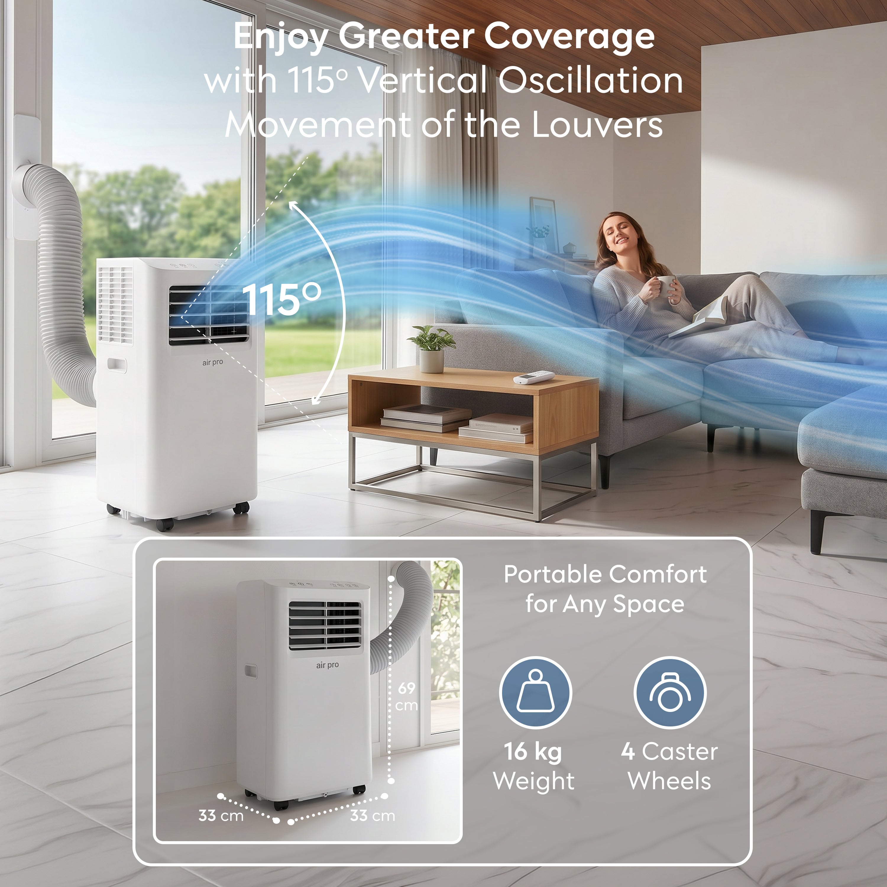 7,000 BTU 4-in-1 Mobile Air Conditioner (WiFi Enabled)
