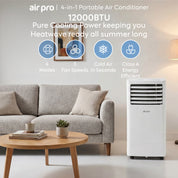 12,000 BTU 4-in-1 Mobile Air Conditioner (WiFi Enabled)